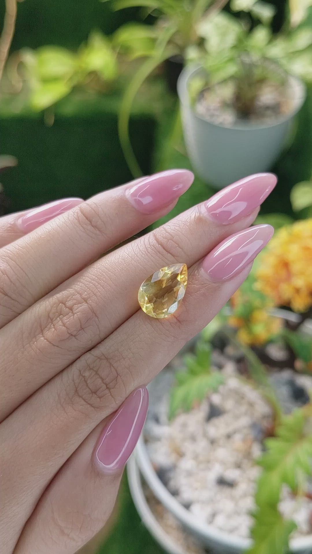 3.88 Ct. Citrine from Brazil Size Video