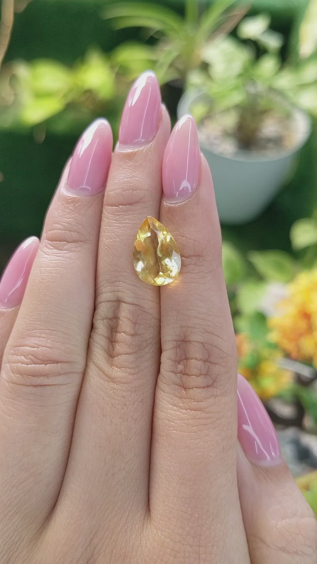 3.88 Ct. Citrine from Brazil Size Video