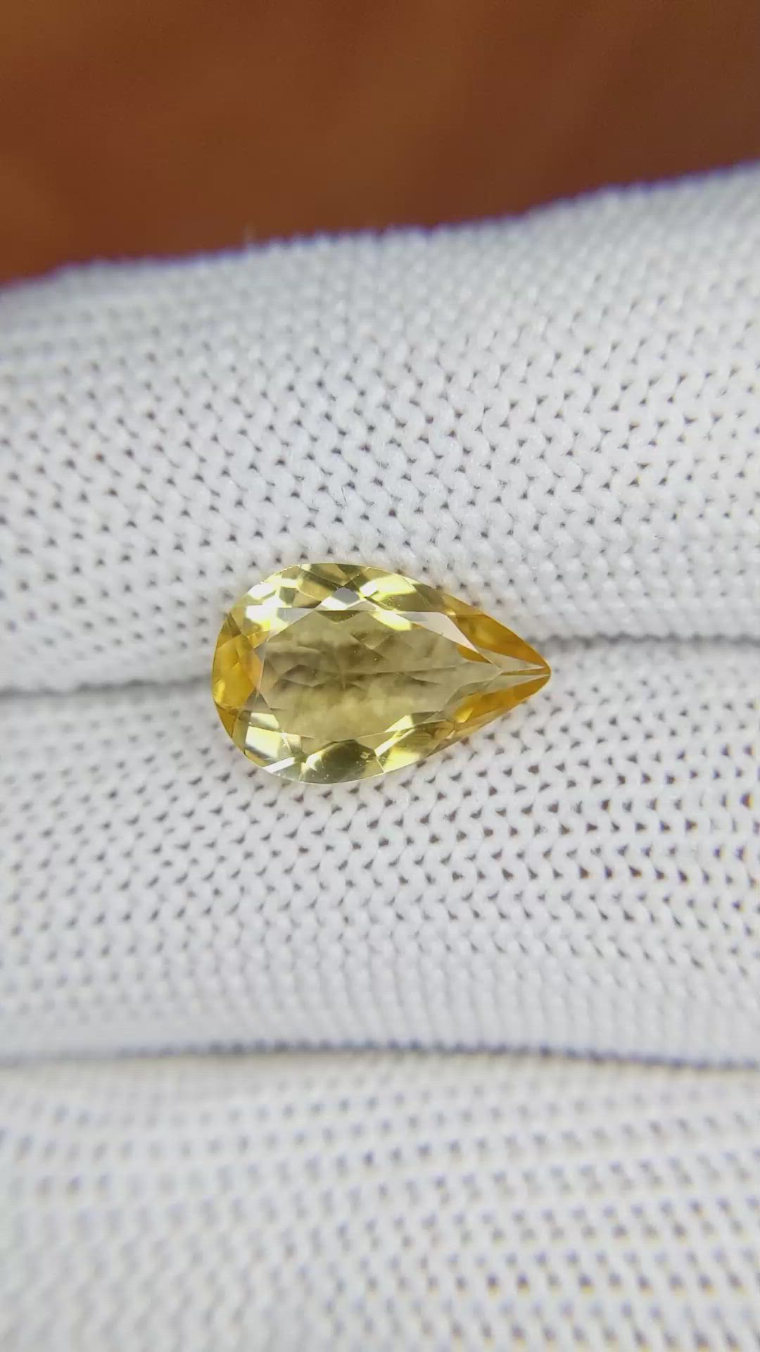 2.64 Ct. Citrine from Brazil Size Video