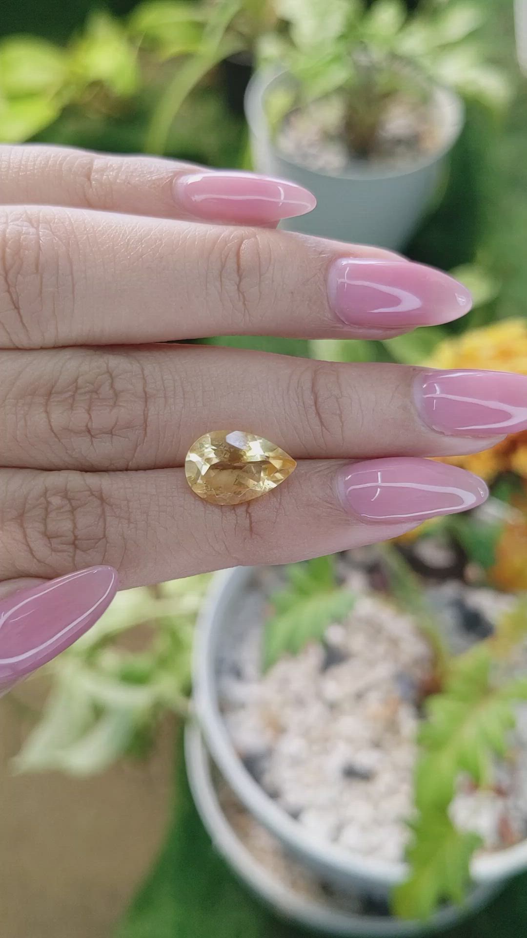 3.71 Ct. Citrine from Ceylon (Sri Lanka) Size Video