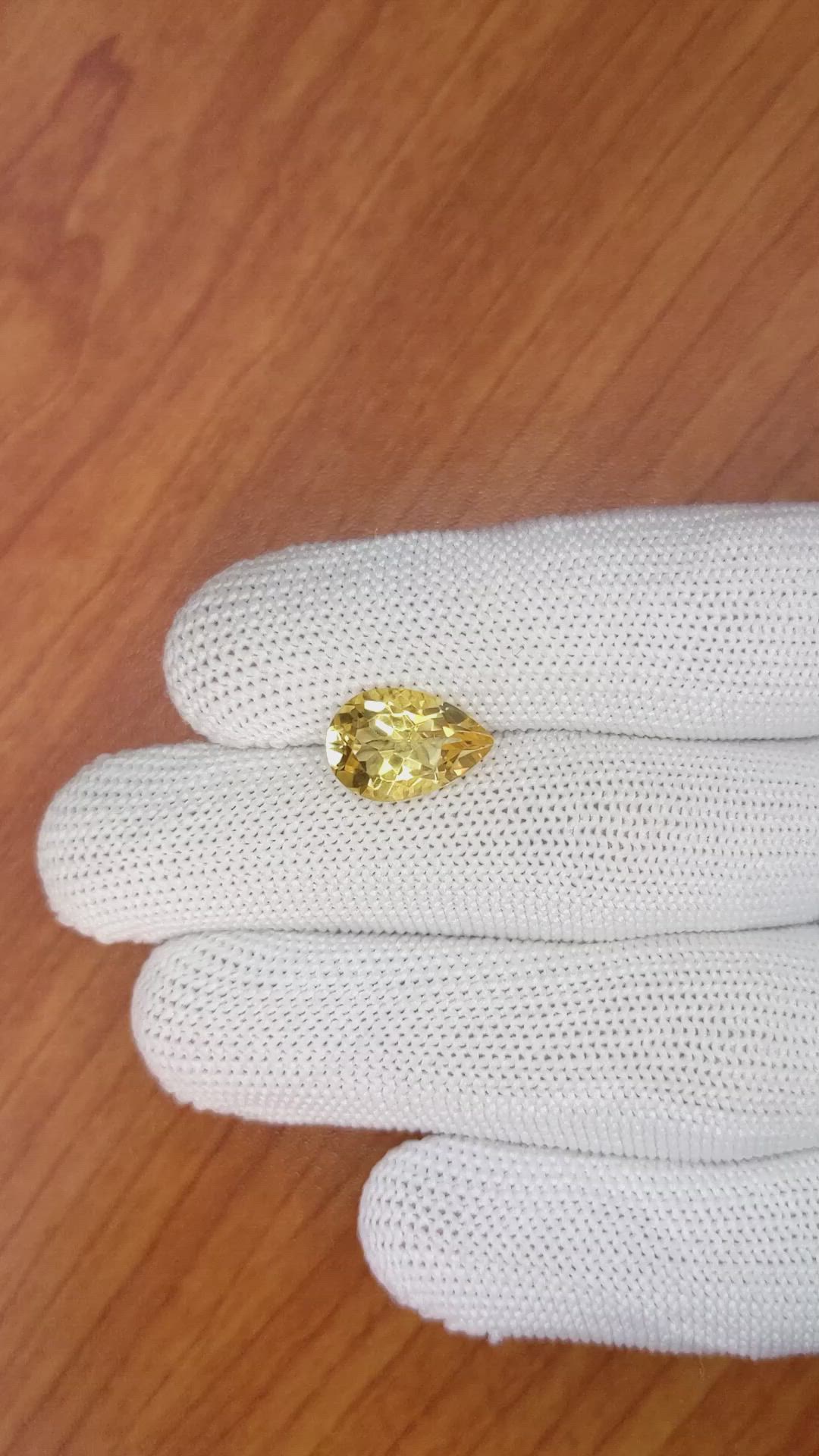 3.71 Ct. Citrine from Ceylon (Sri Lanka) Size Video
