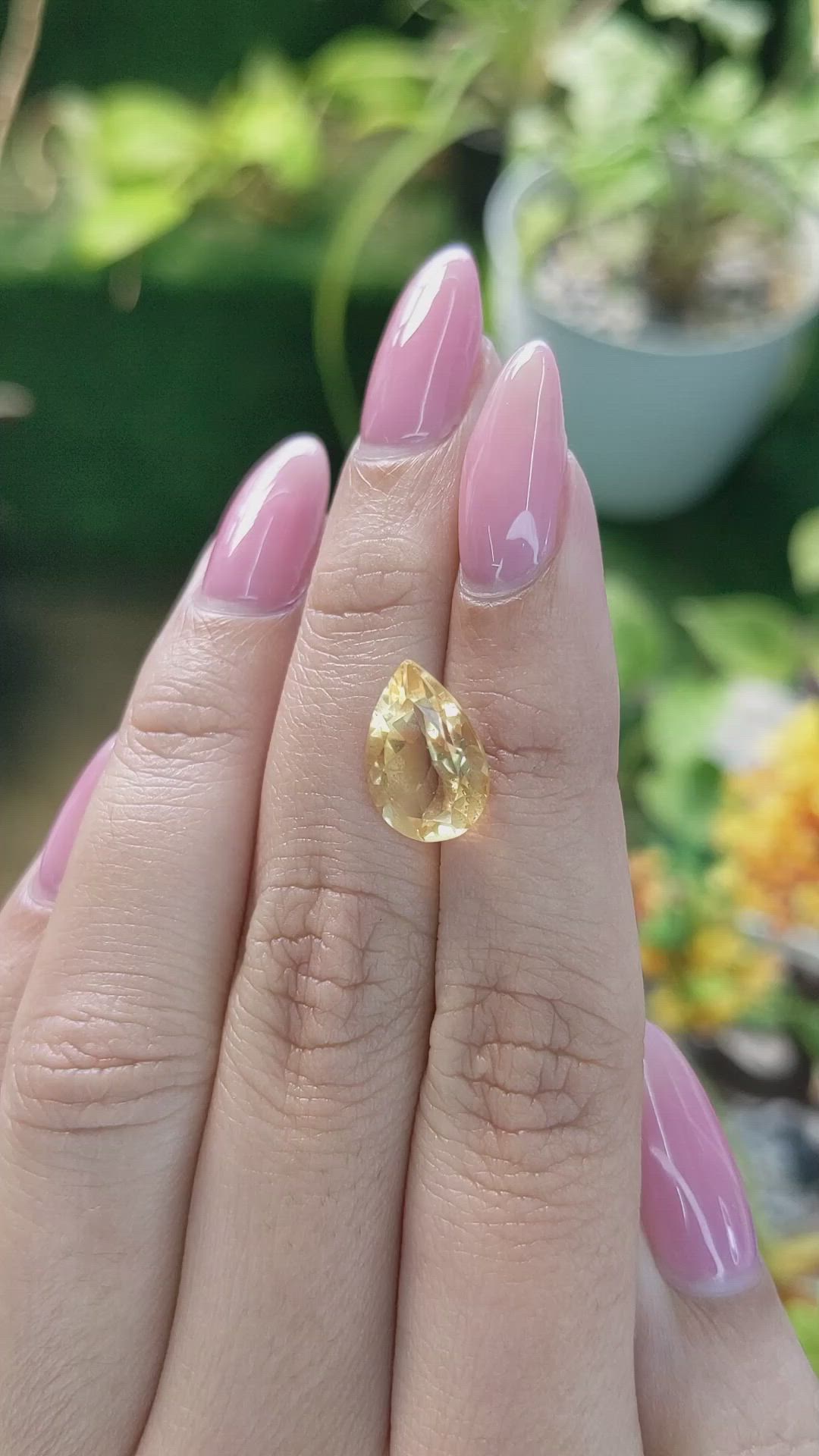3.71 Ct. Citrine from Ceylon (Sri Lanka) Size Video