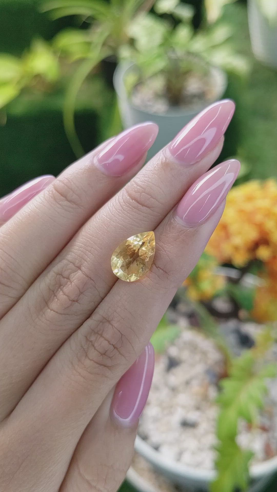 3.71 Ct. Citrine from Ceylon (Sri Lanka) Size Video