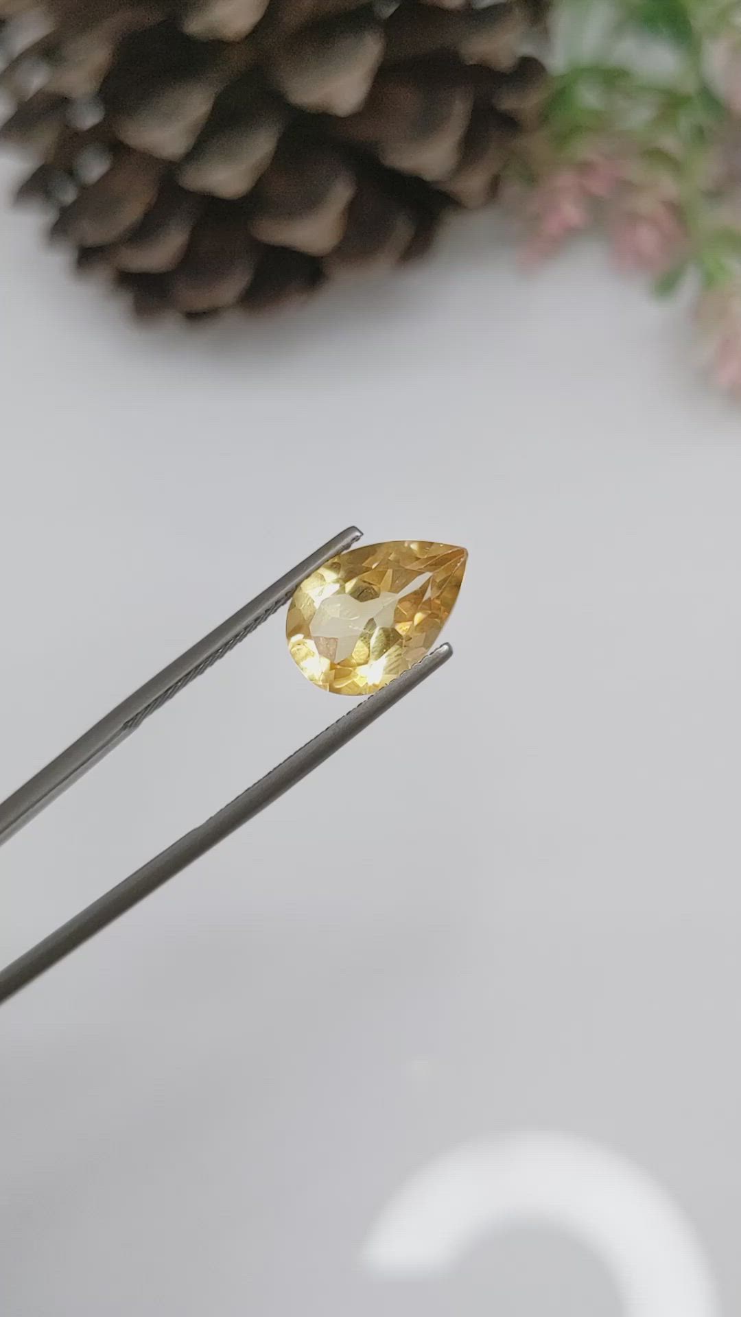 3.71 Ct. Citrine from Ceylon (Sri Lanka) Size Video