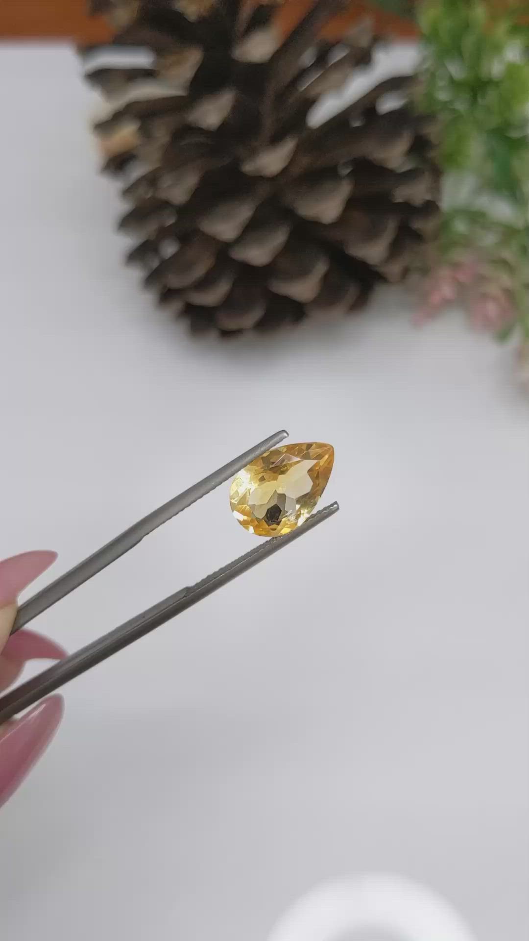 3.49 Ct. Citrine from Brazil Size Video