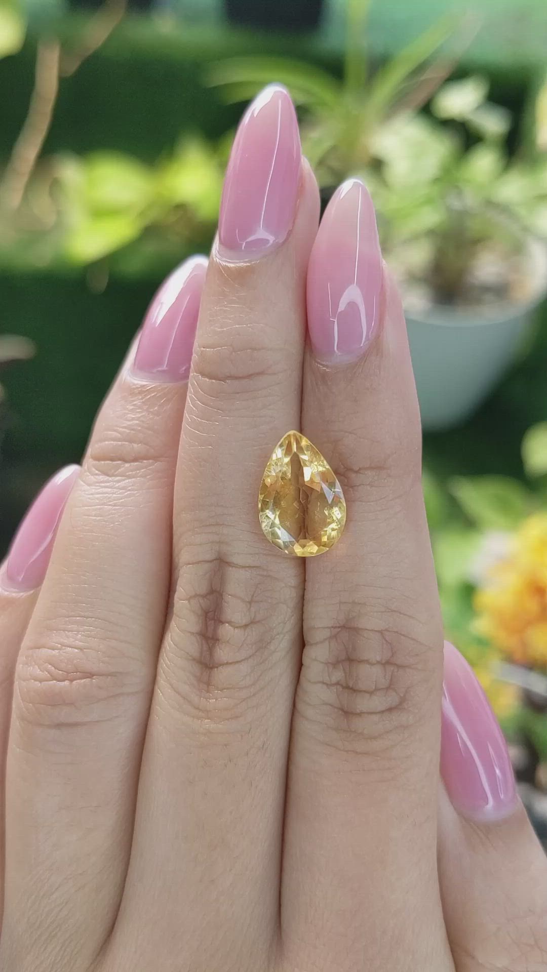 3.49 Ct. Citrine from Brazil Size Video