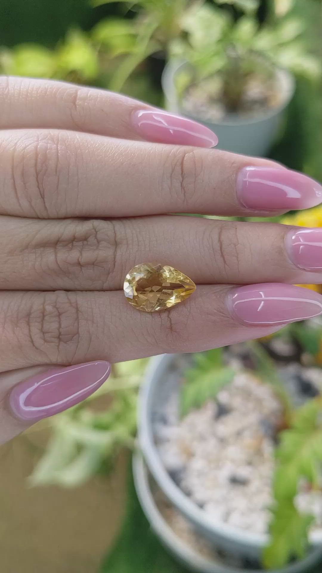 3.49 Ct. Citrine from Brazil Size Video