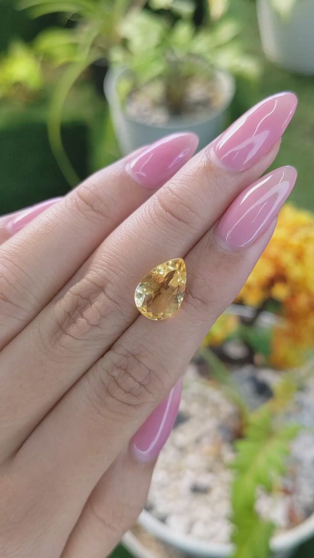 3.49 Ct. Citrine from Brazil Size Video