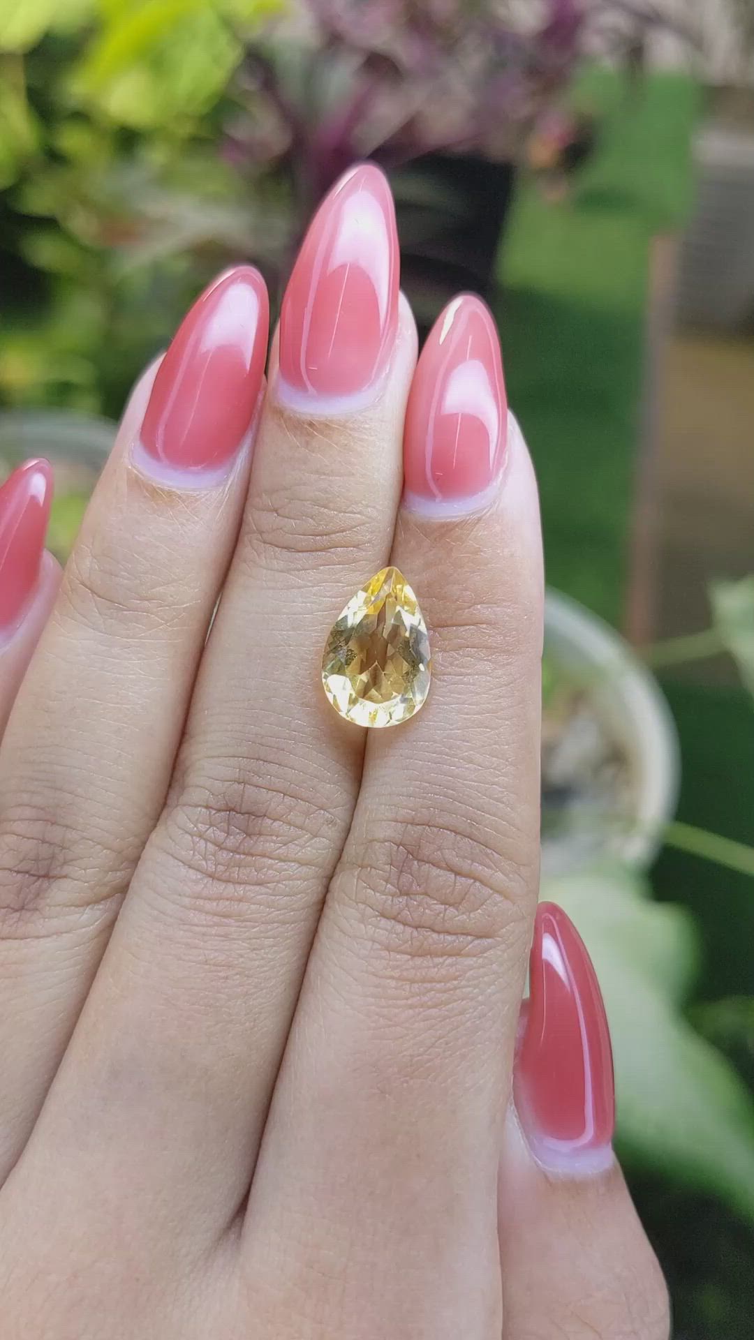 3.19 Ct. Citrine from Brazil Size Video