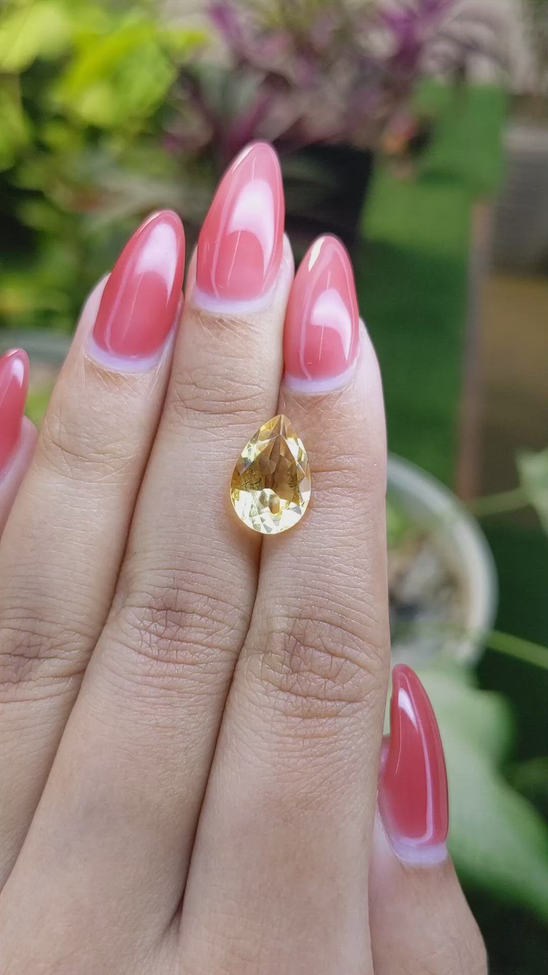 3.62 Ct. Citrine from Brazil Size Video