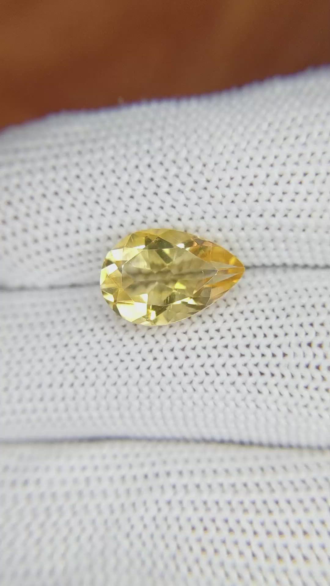 3.62 Ct. Citrine from Brazil Size Video