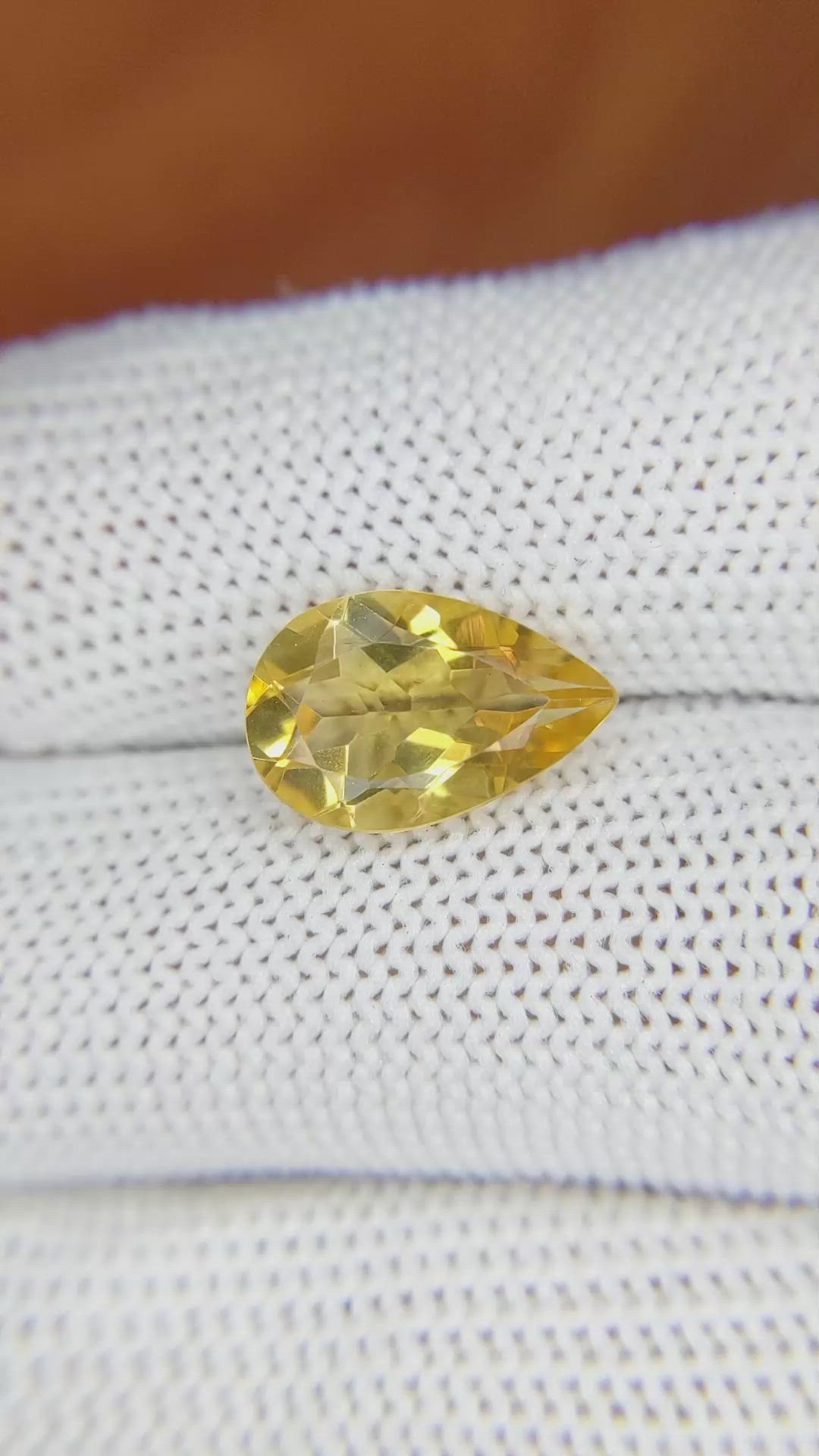 3.18 Ct. Citrine from Brazil Size Video