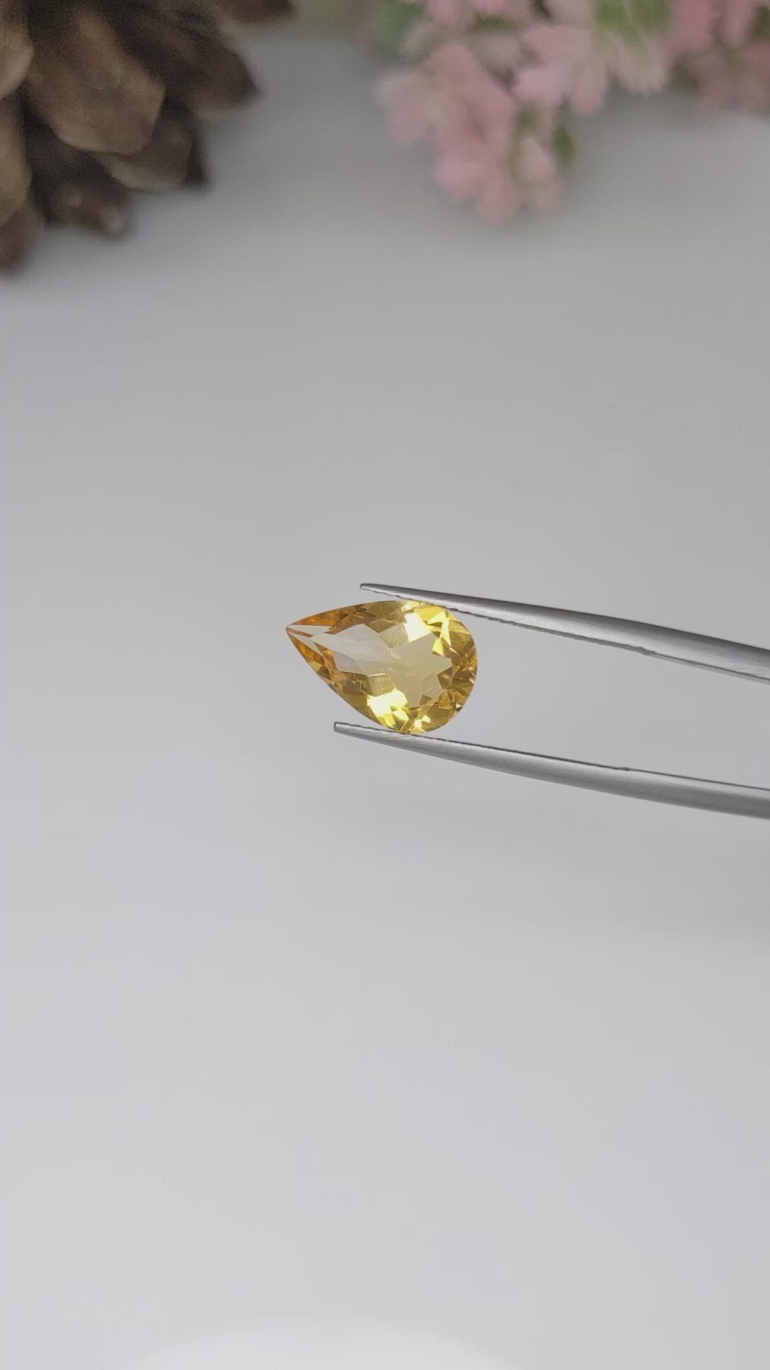 2.94 Ct. Citrine from Brazil Size Video