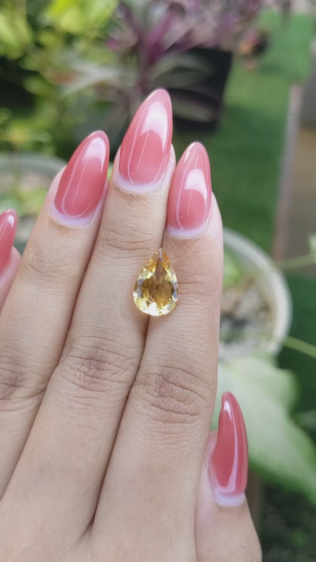 2.94 Ct. Citrine from Brazil Size Video