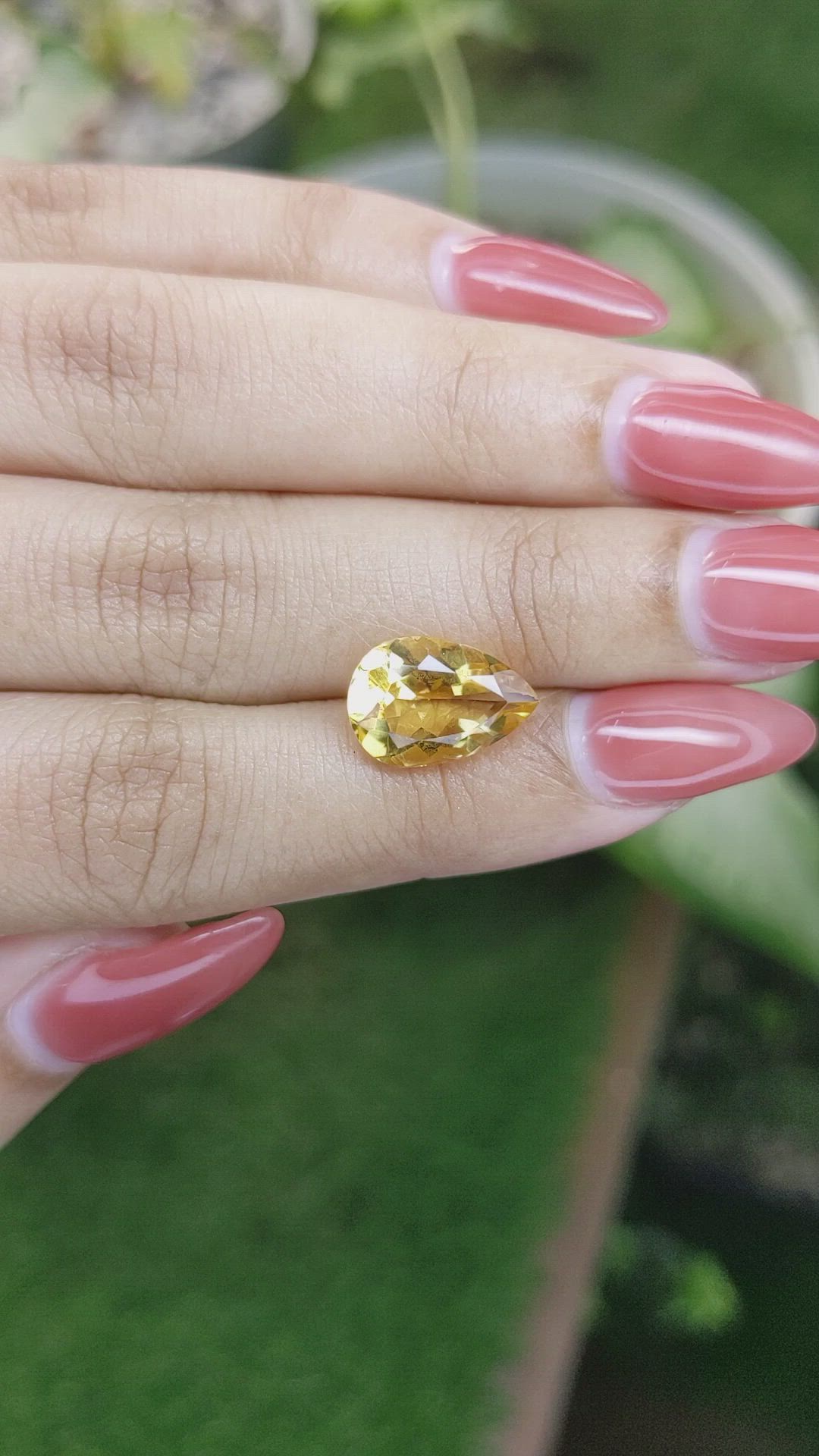 3.83 Ct. Citrine from Brazil Size Video