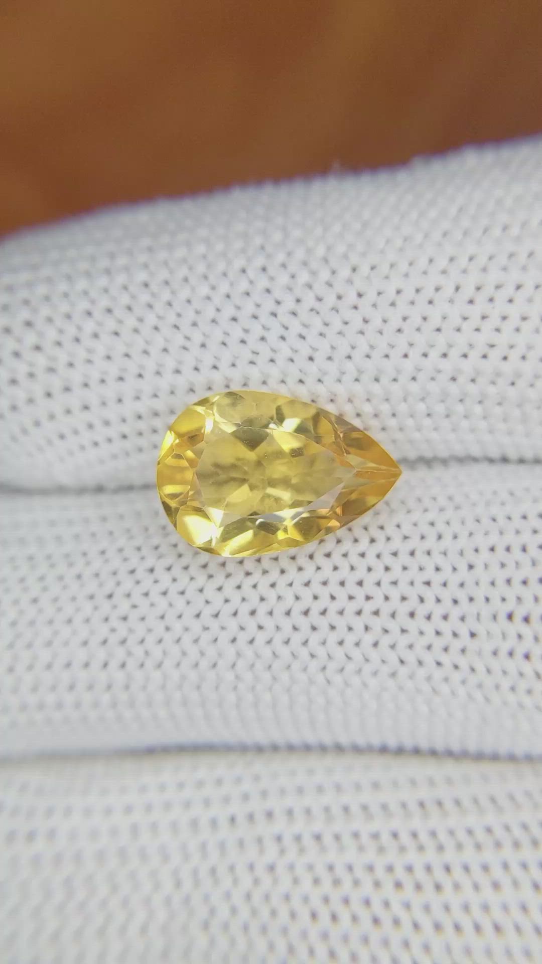 3.83 Ct. Citrine from Brazil Size Video