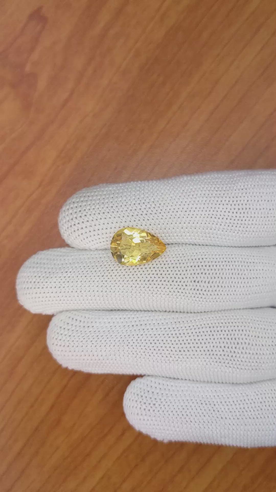 3.83 Ct. Citrine from Brazil Size Video