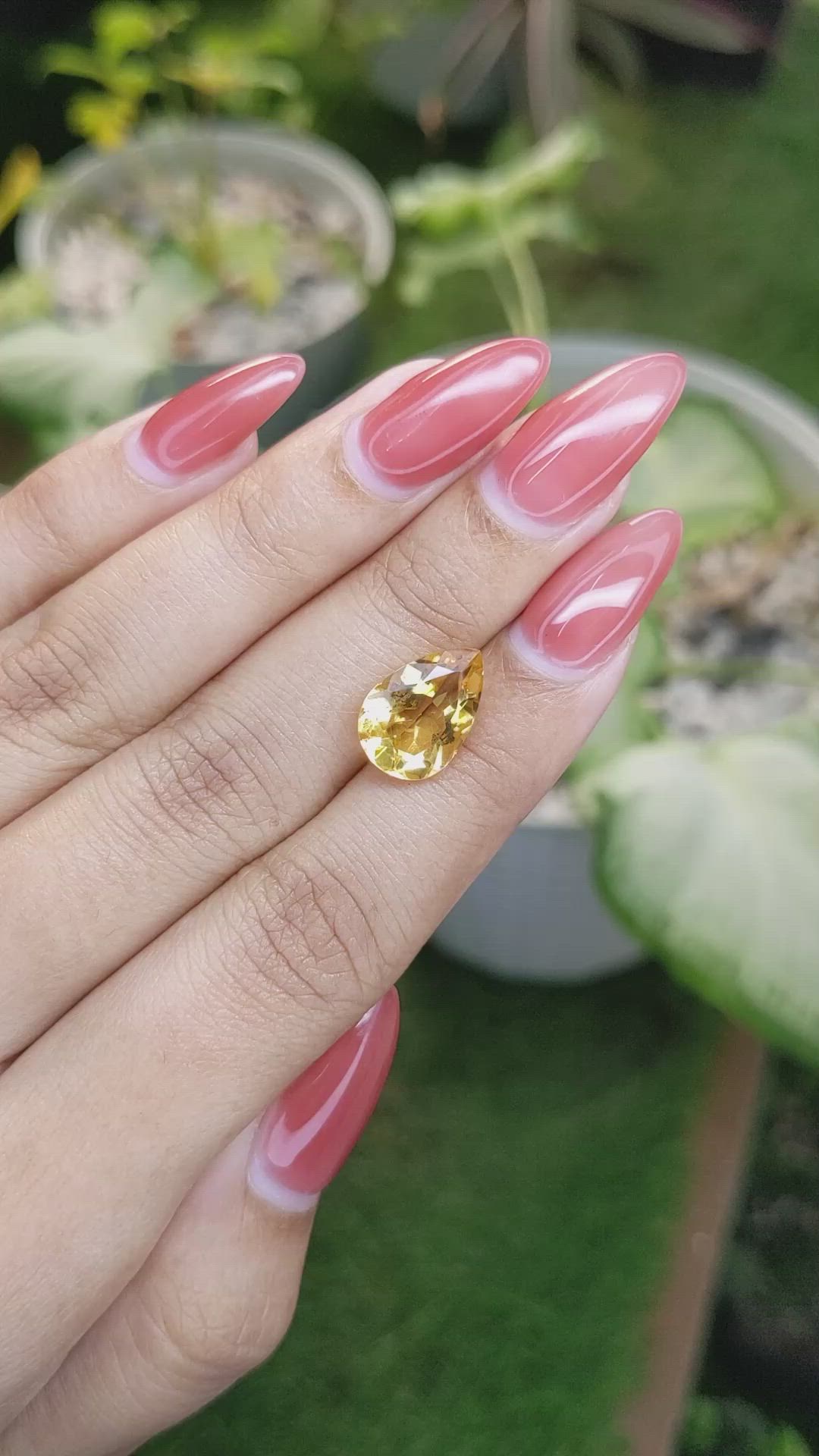 3.83 Ct. Citrine from Brazil Size Video