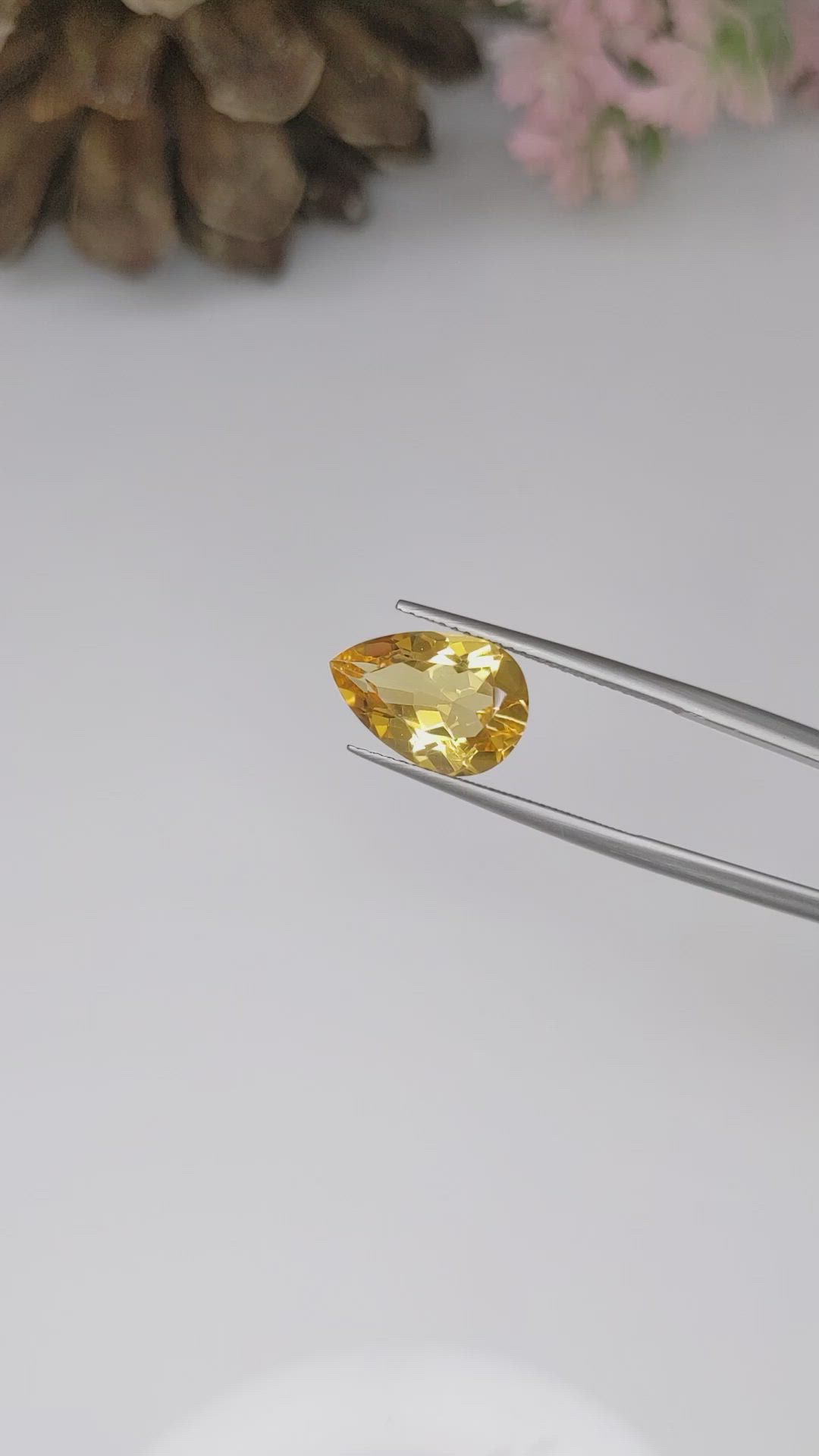 3.83 Ct. Citrine from Brazil Size Video