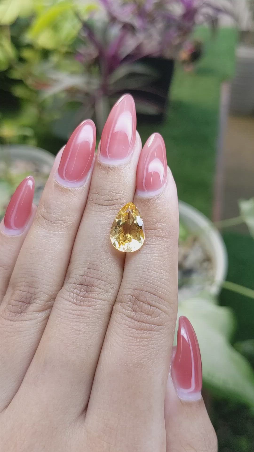 3.83 Ct. Citrine from Brazil Size Video