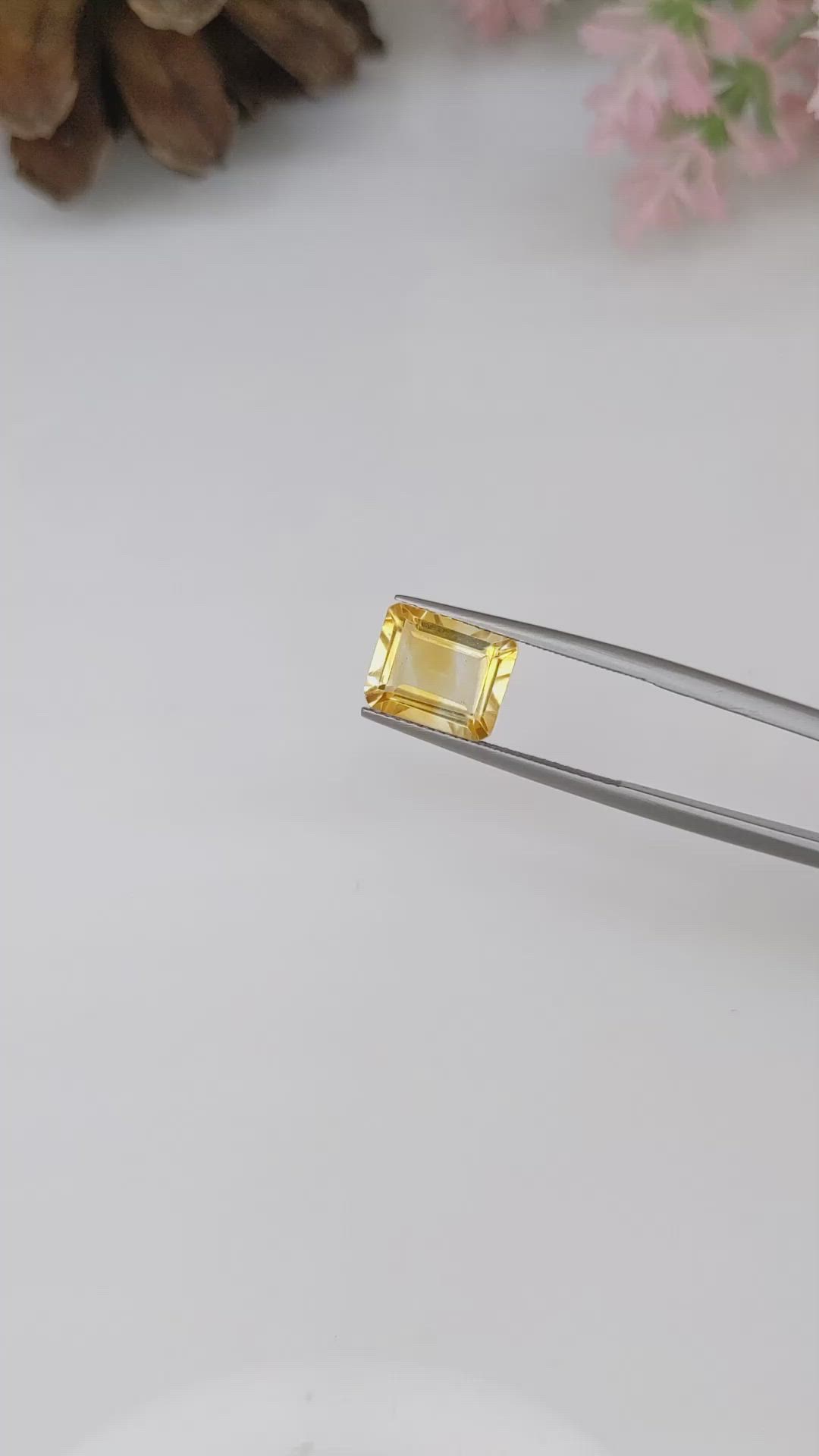 2.94 Ct. Citrine from Ceylon (Sri Lanka) Size Video