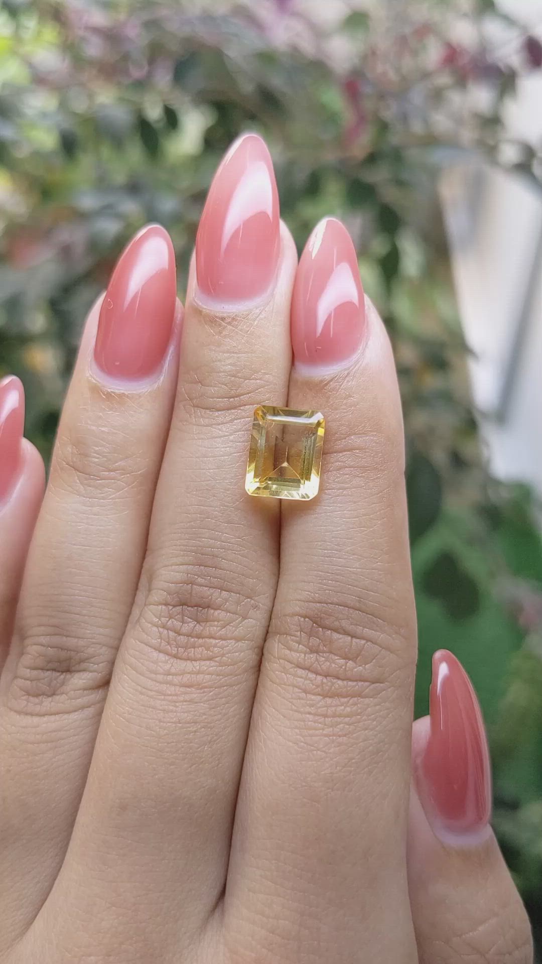 2.94 Ct. Citrine from Ceylon (Sri Lanka) Size Video