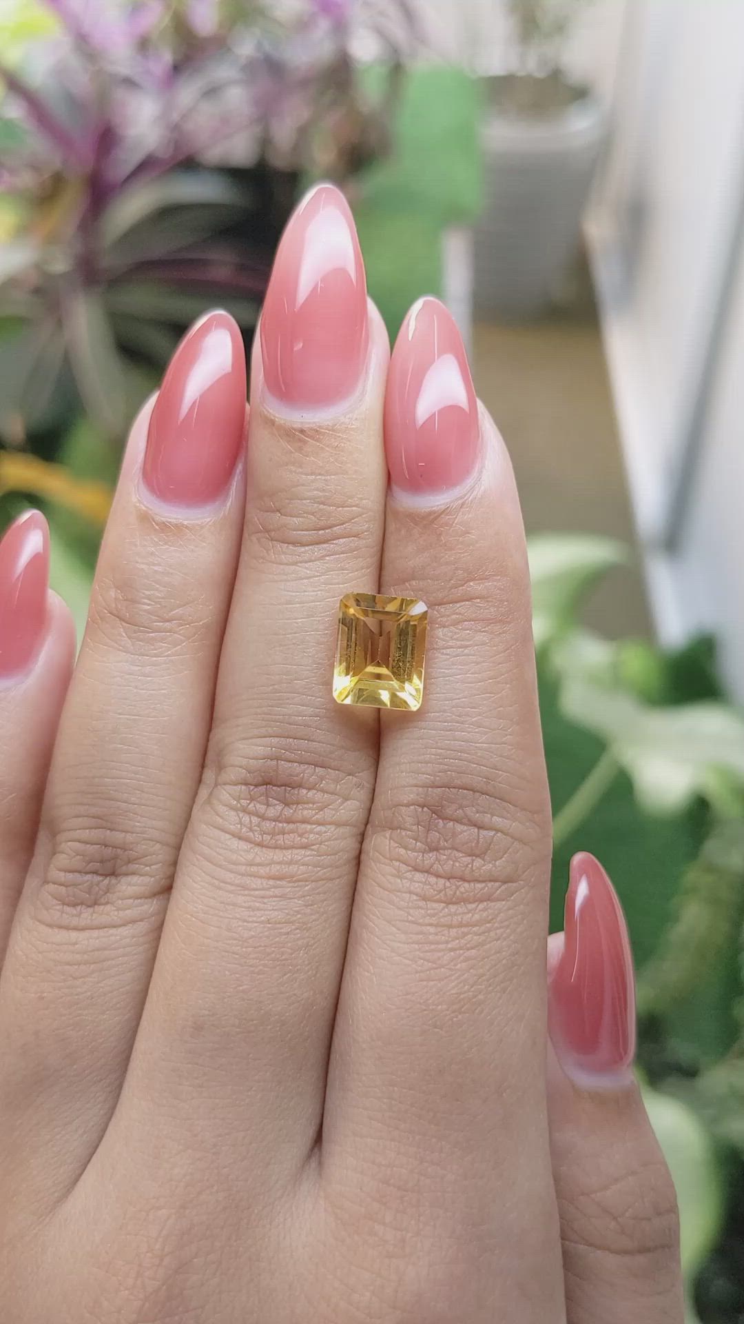 2.93 Ct. Citrine from Ceylon (Sri Lanka) Size Video