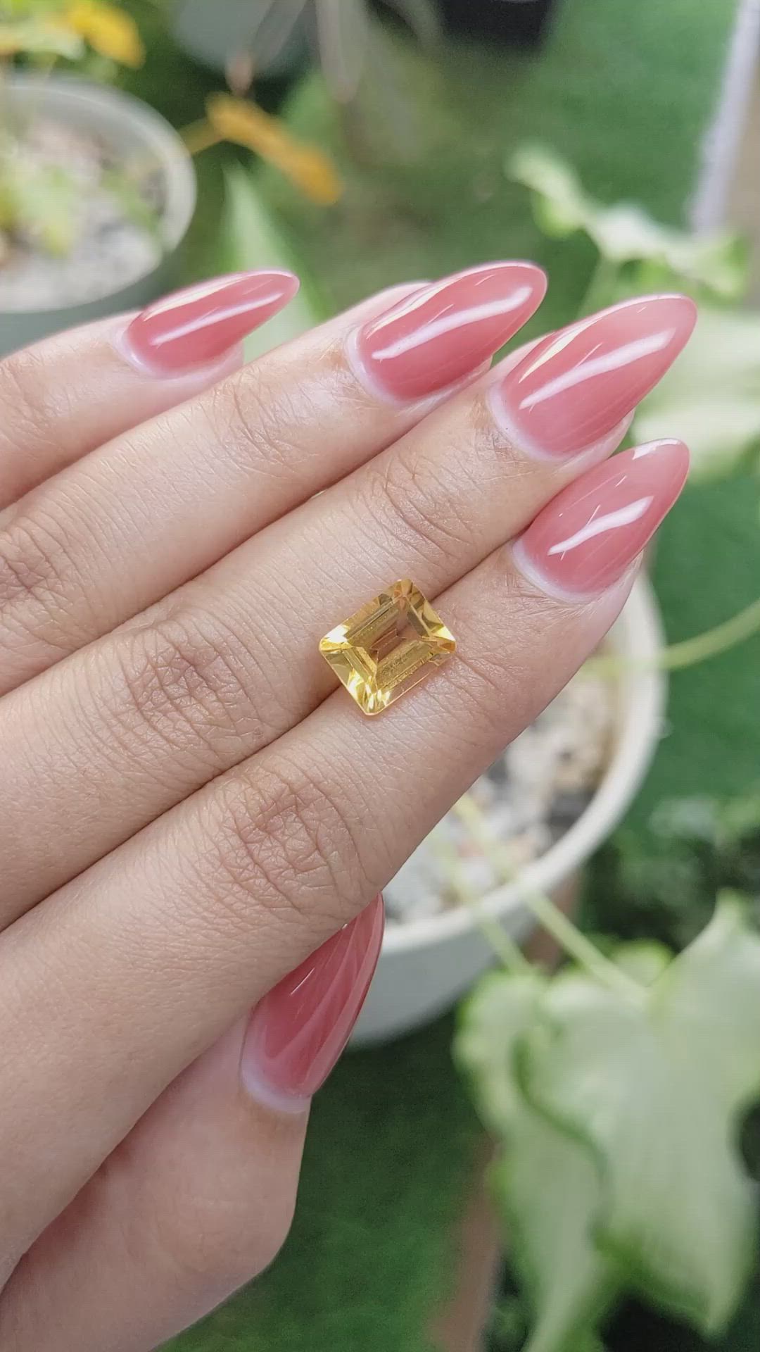 2.93 Ct. Citrine from Ceylon (Sri Lanka) Size Video