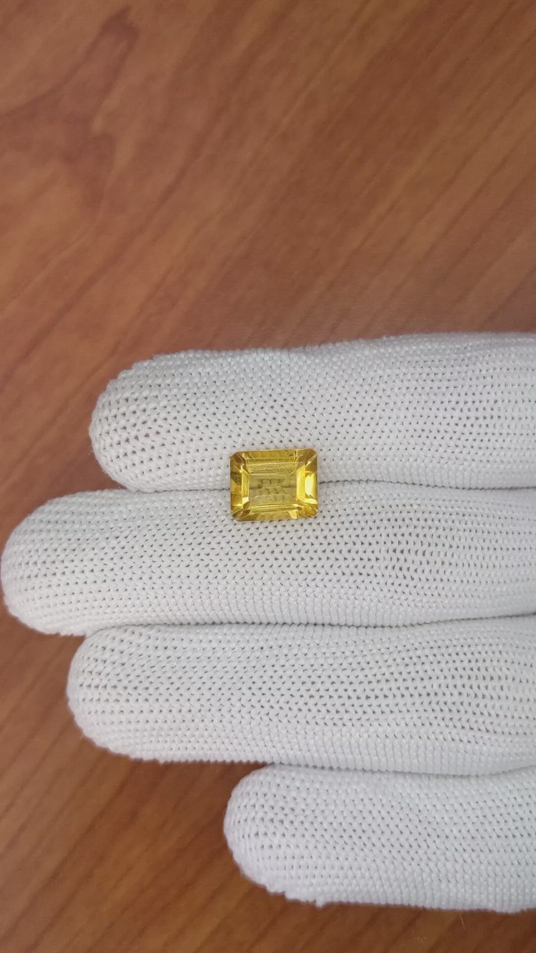 2.93 Ct. Citrine from Ceylon (Sri Lanka) Size Video
