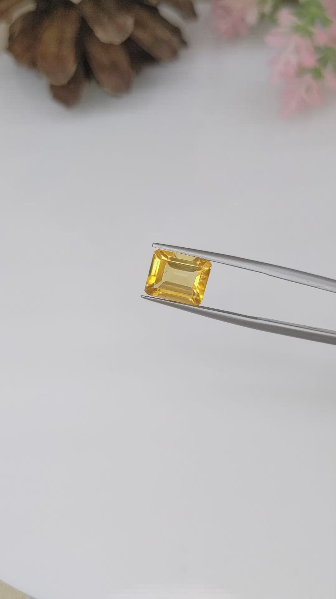 2.93 Ct. Citrine from Ceylon (Sri Lanka) Size Video