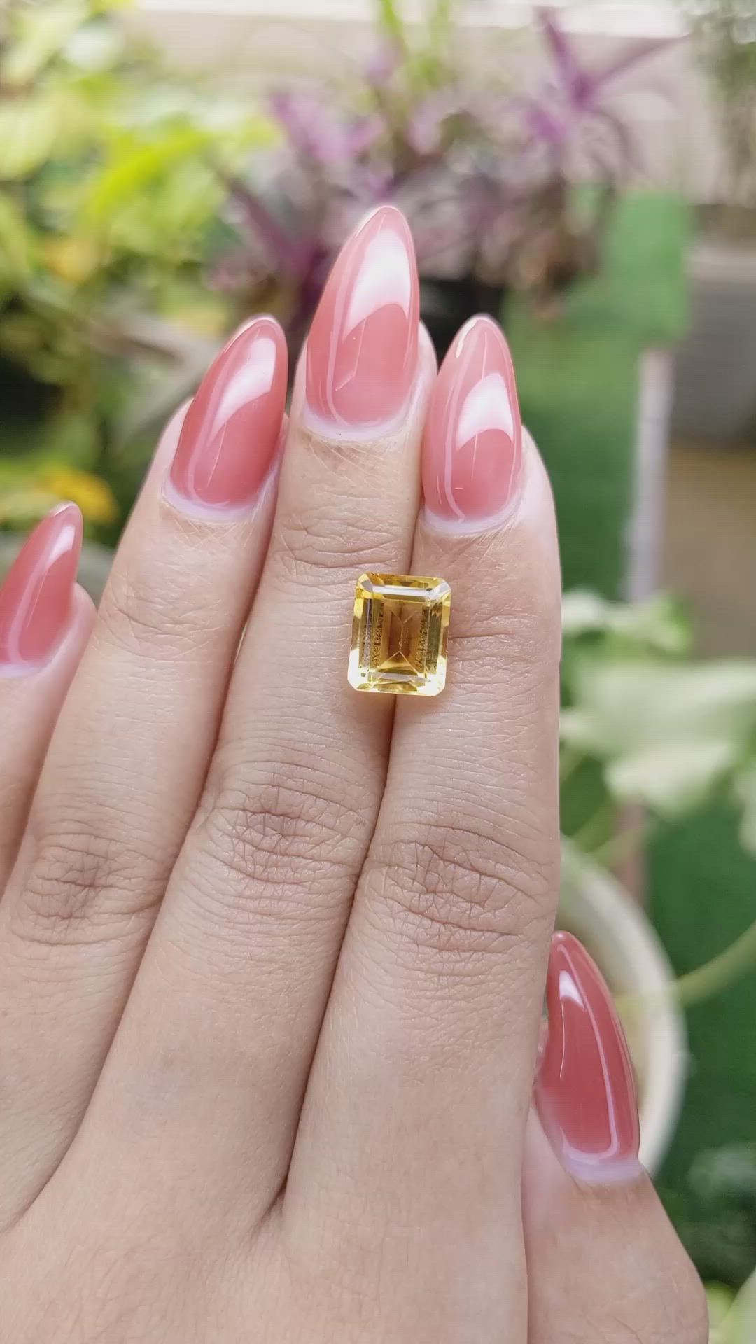 3.82 Ct. Citrine from Ceylon (Sri Lanka) Size Video