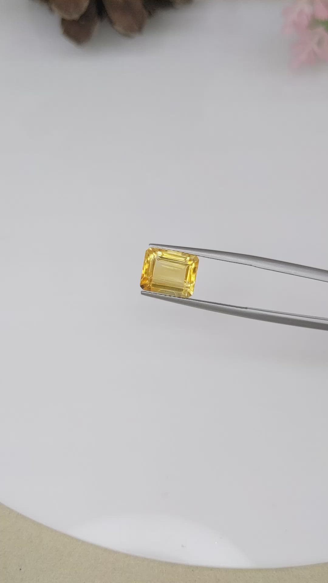 3.82 Ct. Citrine from Ceylon (Sri Lanka) Size Video