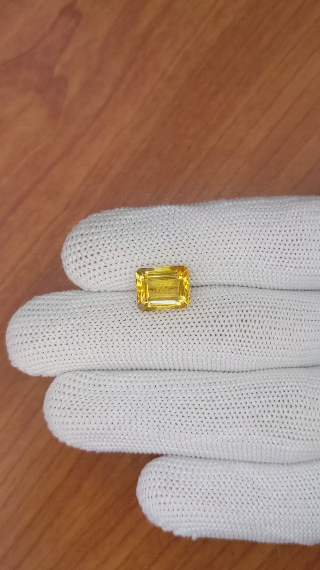 3.82 Ct. Citrine from Ceylon (Sri Lanka) Size Video