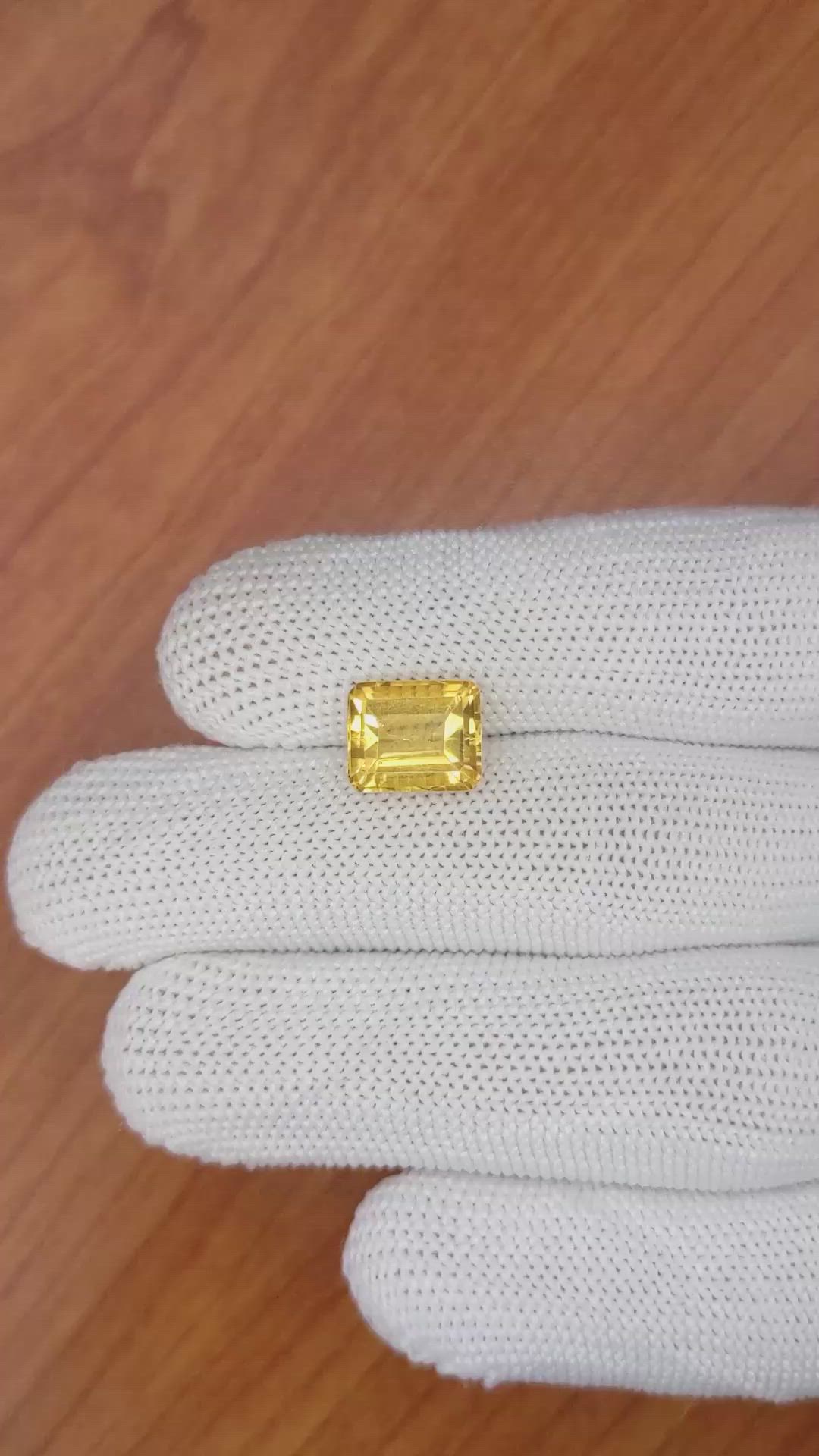 3.64 Ct. Citrine from Ceylon (Sri Lanka) Size Video