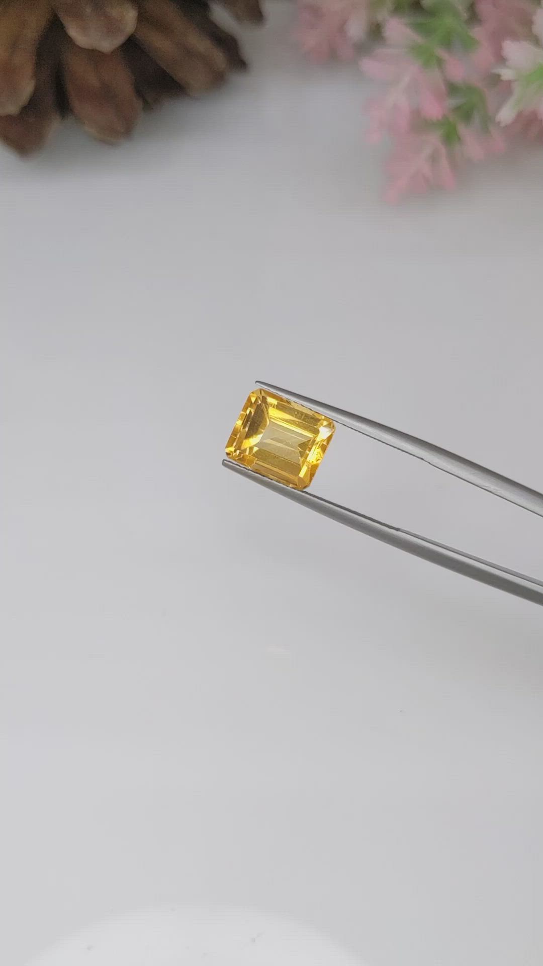 3.64 Ct. Citrine from Ceylon (Sri Lanka) Size Video