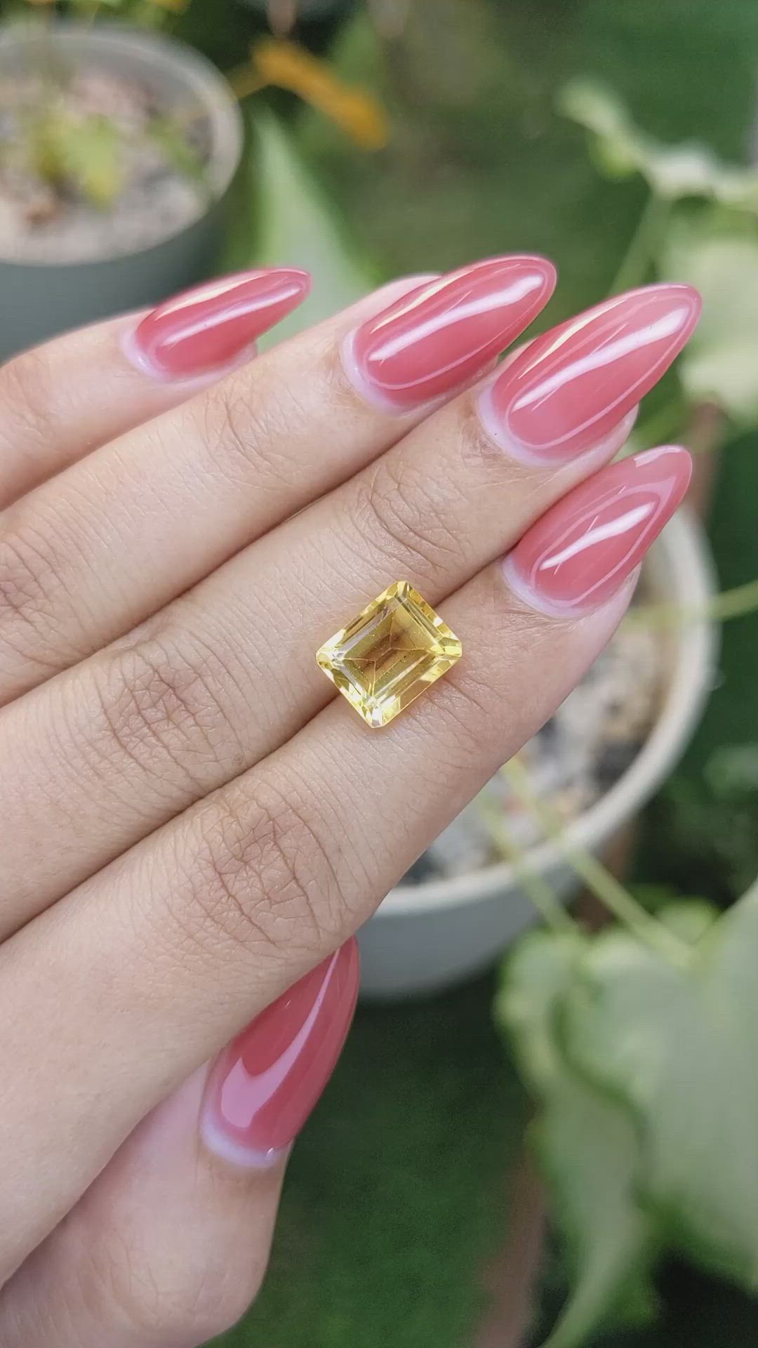3.74 Ct. Citrine from Ceylon (Sri Lanka) Size Video