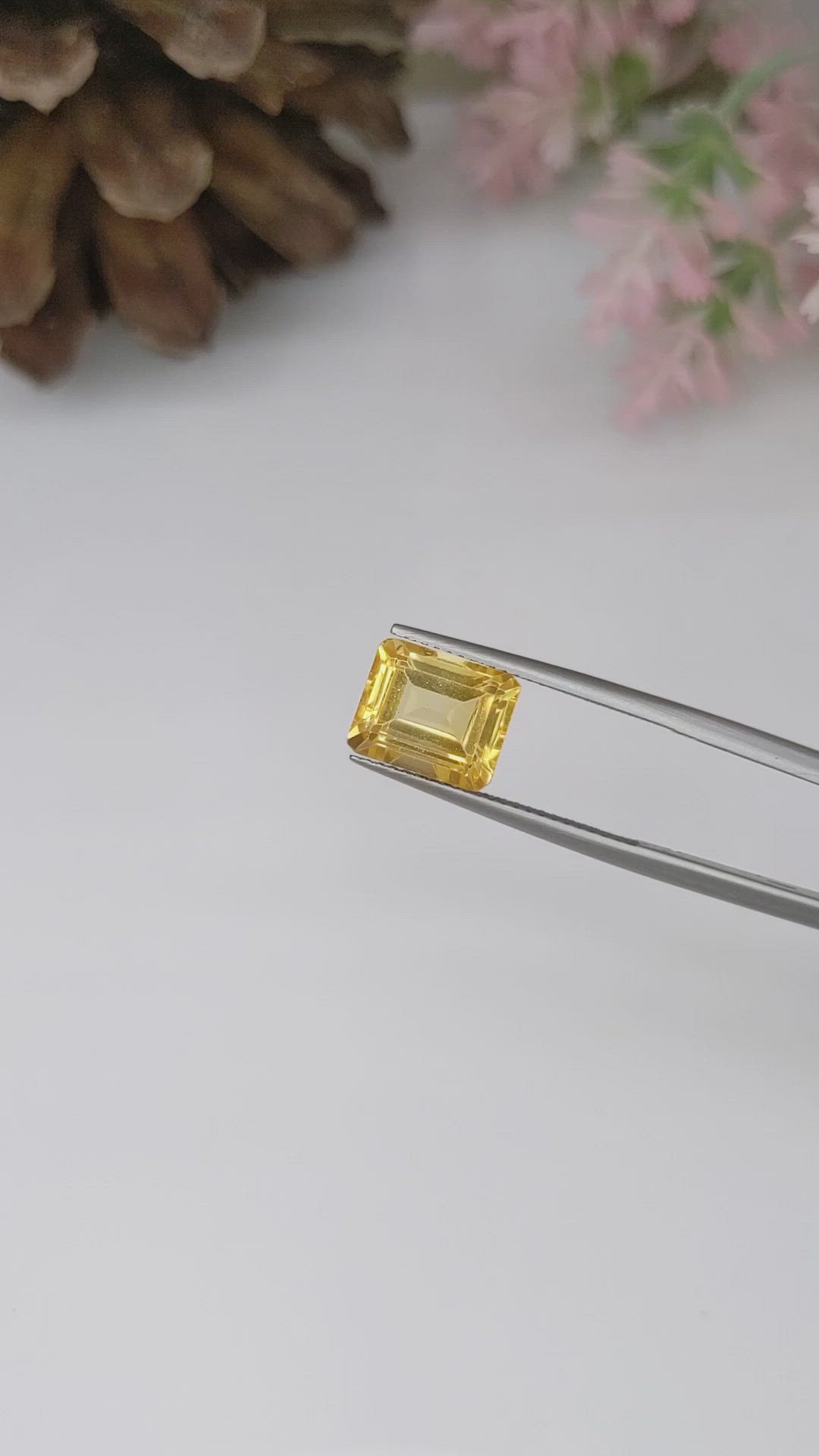3.74 Ct. Citrine from Ceylon (Sri Lanka) Size Video