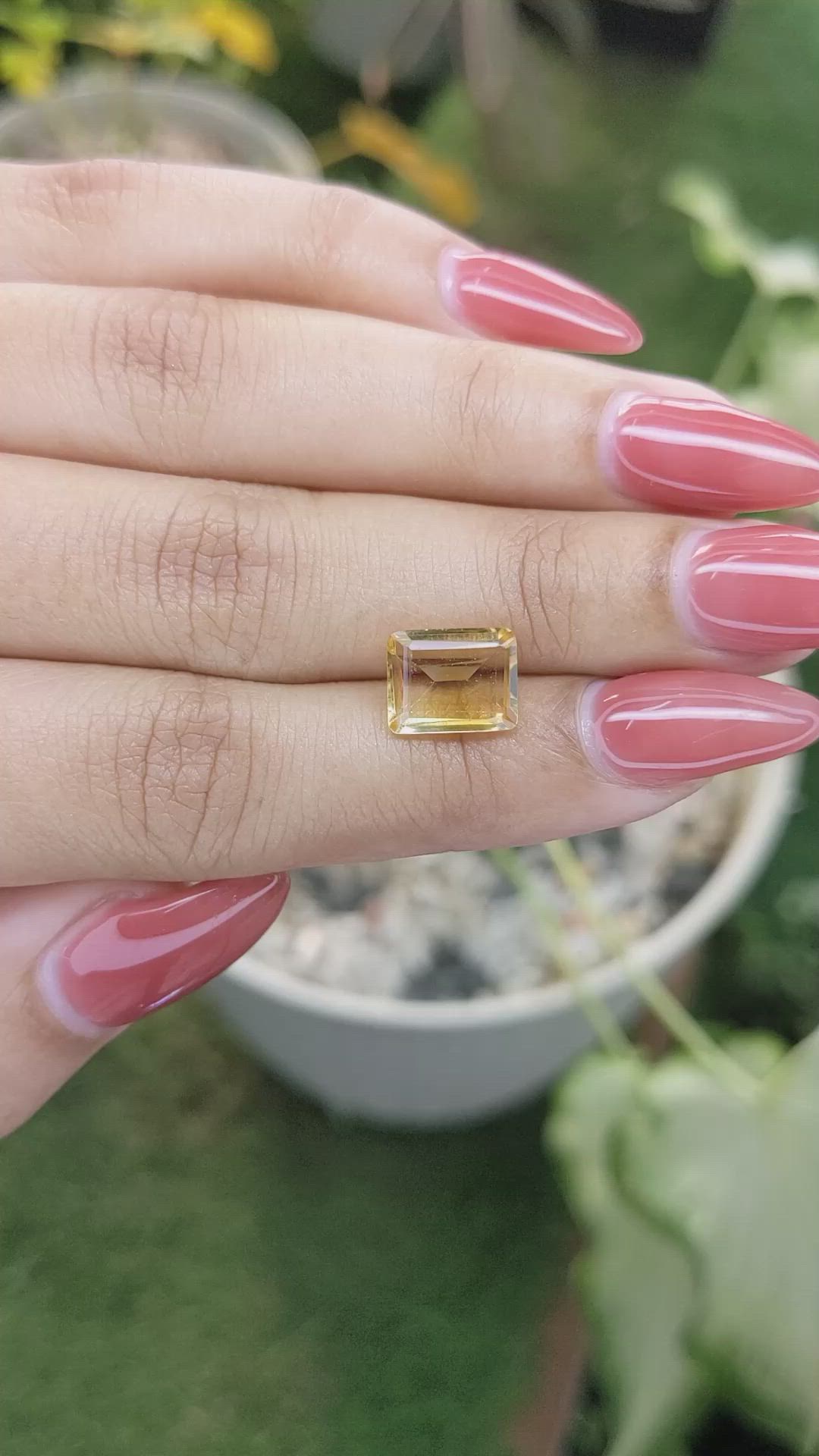 2.52 Ct. Citrine from Ceylon (Sri Lanka) Size Video