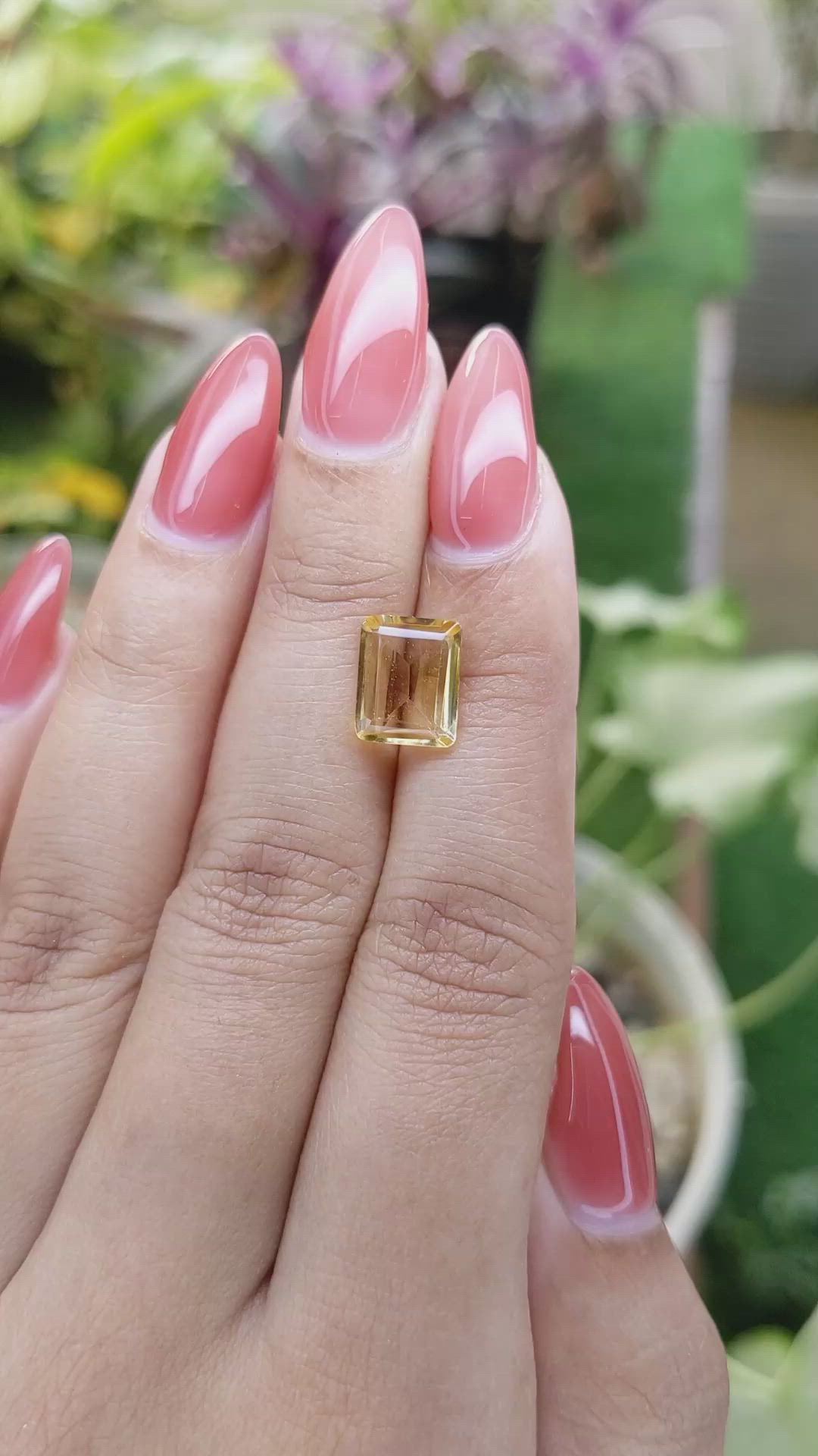 2.52 Ct. Citrine from Ceylon (Sri Lanka) Size Video