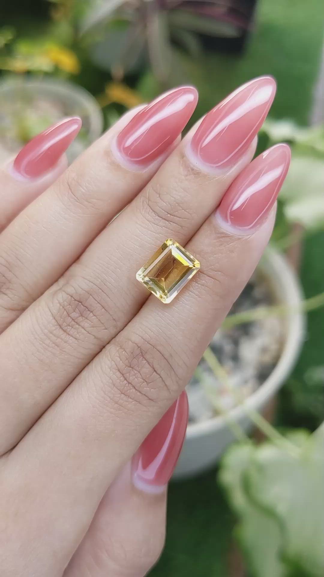 3.09 Ct. Citrine from Ceylon (Sri Lanka) Size Video