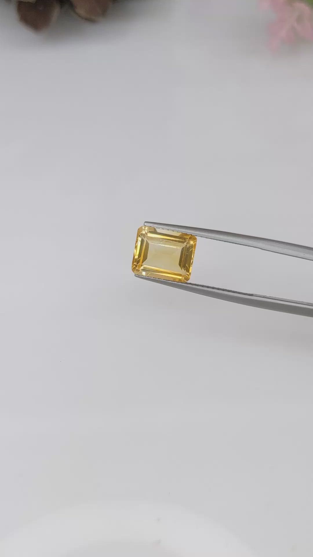 3.09 Ct. Citrine from Ceylon (Sri Lanka) Size Video