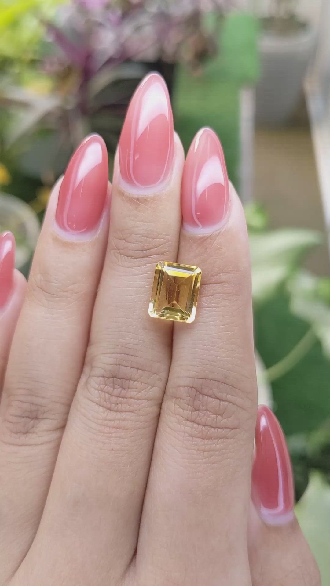 3.09 Ct. Citrine from Ceylon (Sri Lanka) Size Video