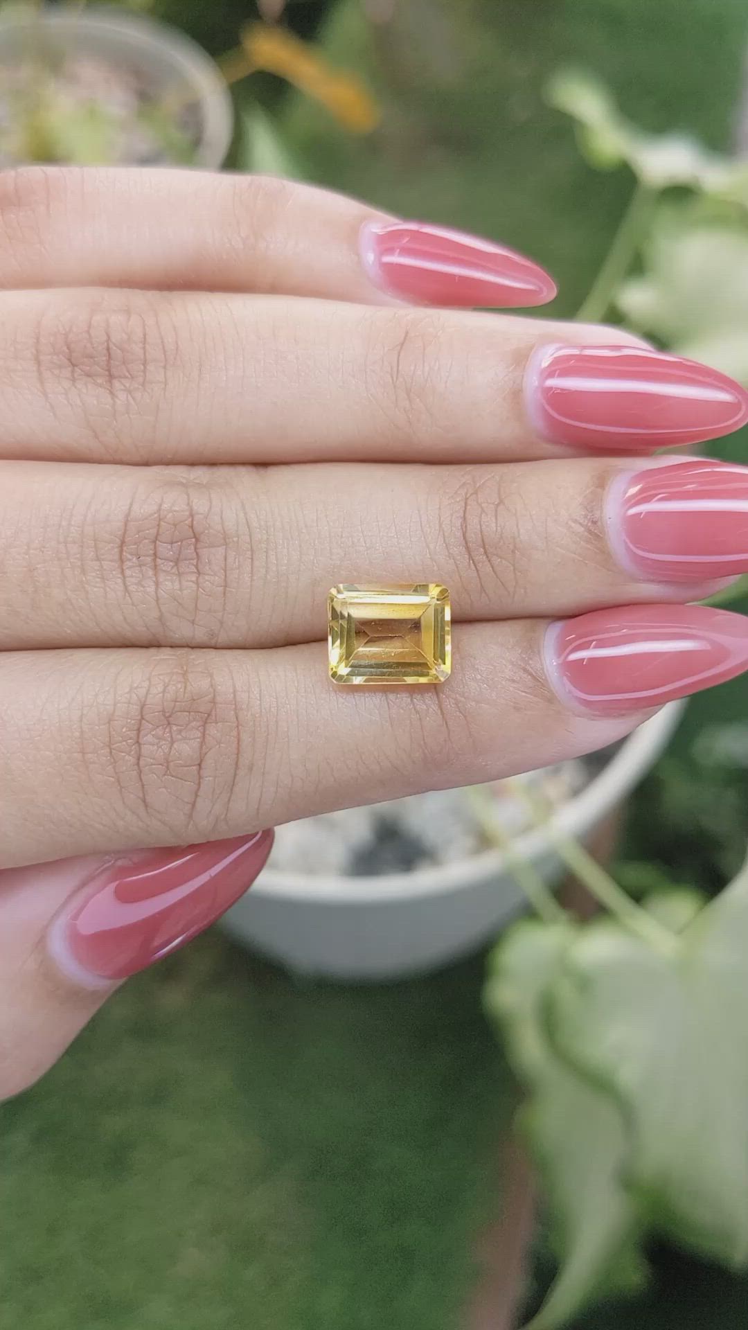 3.09 Ct. Citrine from Ceylon (Sri Lanka) Size Video
