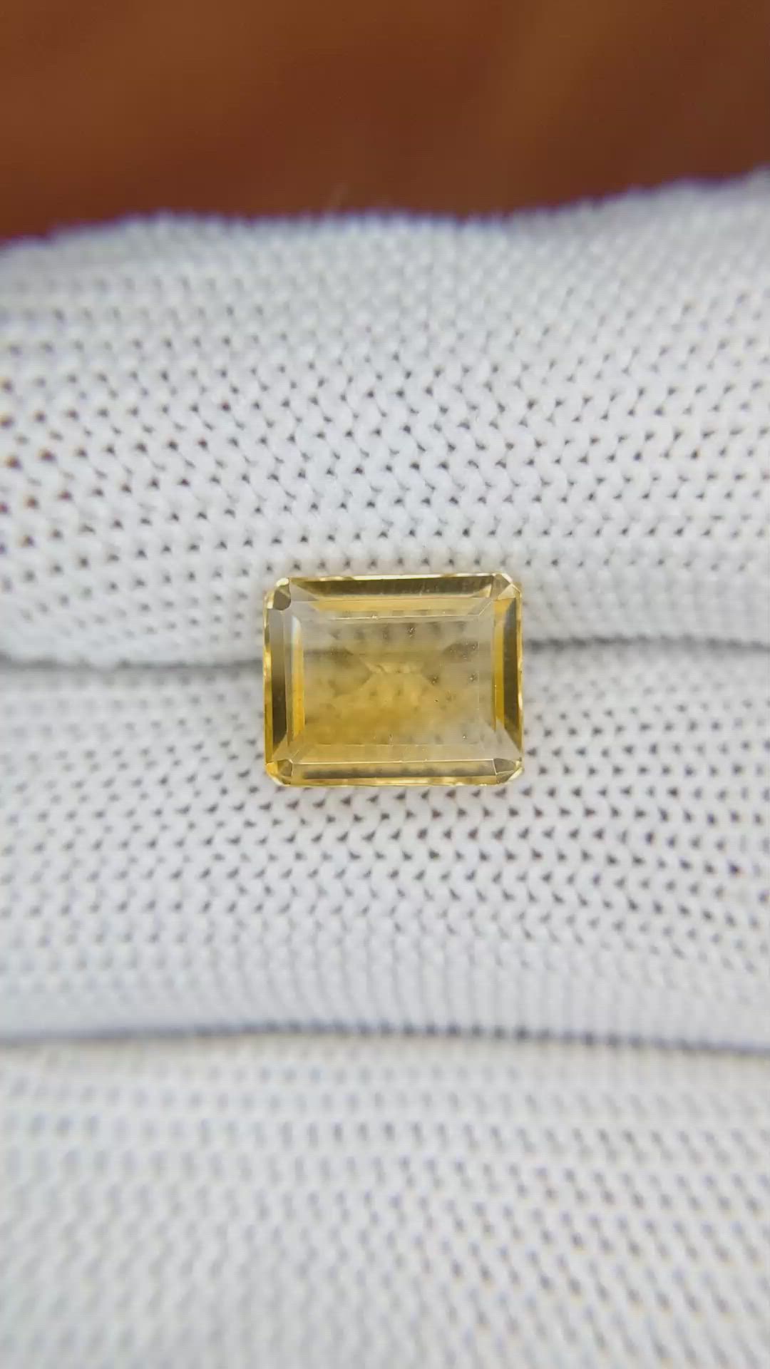3.32 Ct. Citrine from Ceylon (Sri Lanka) Size Video