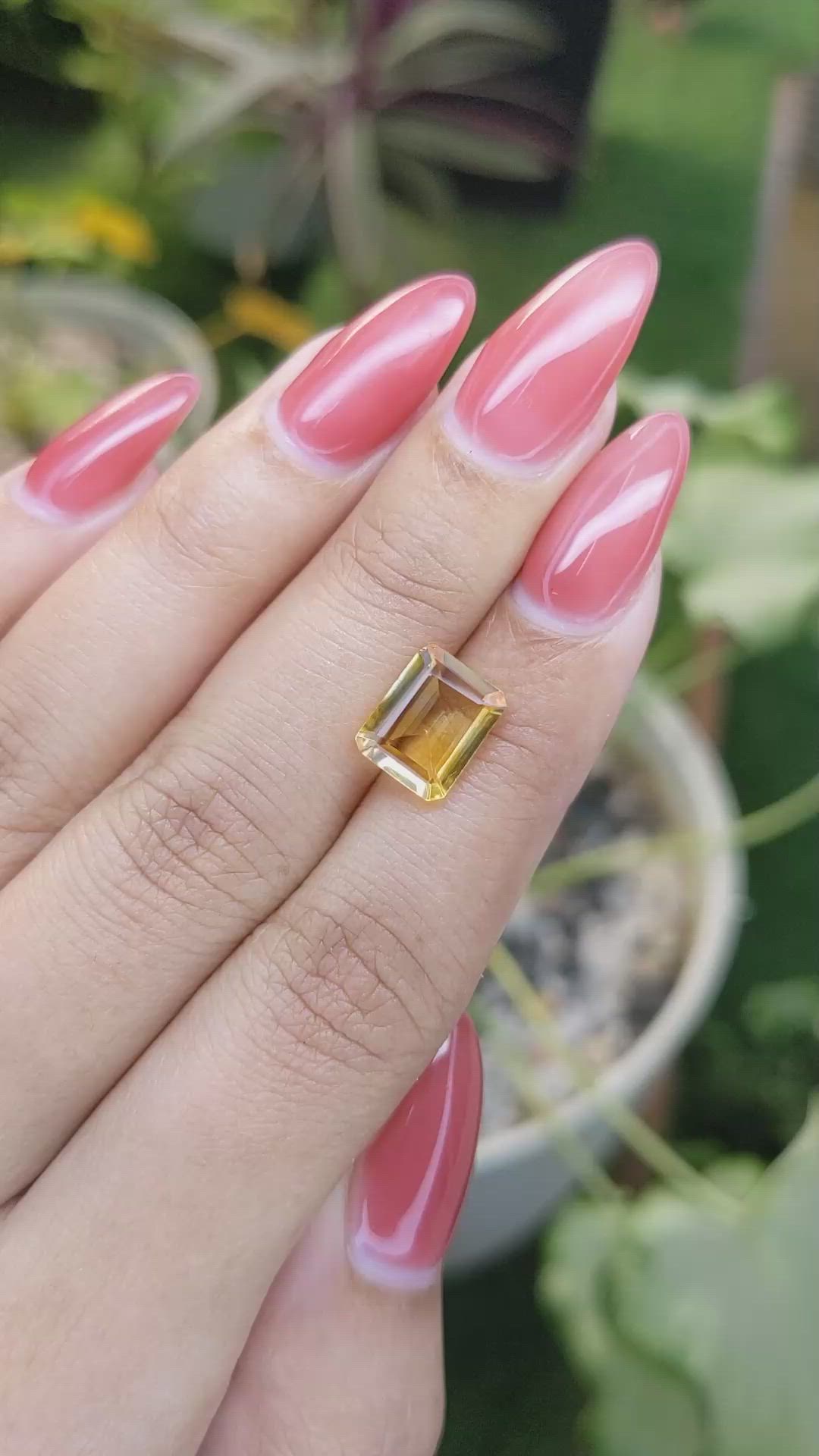 2.19 Ct. Citrine from Ceylon (Sri Lanka) Size Video