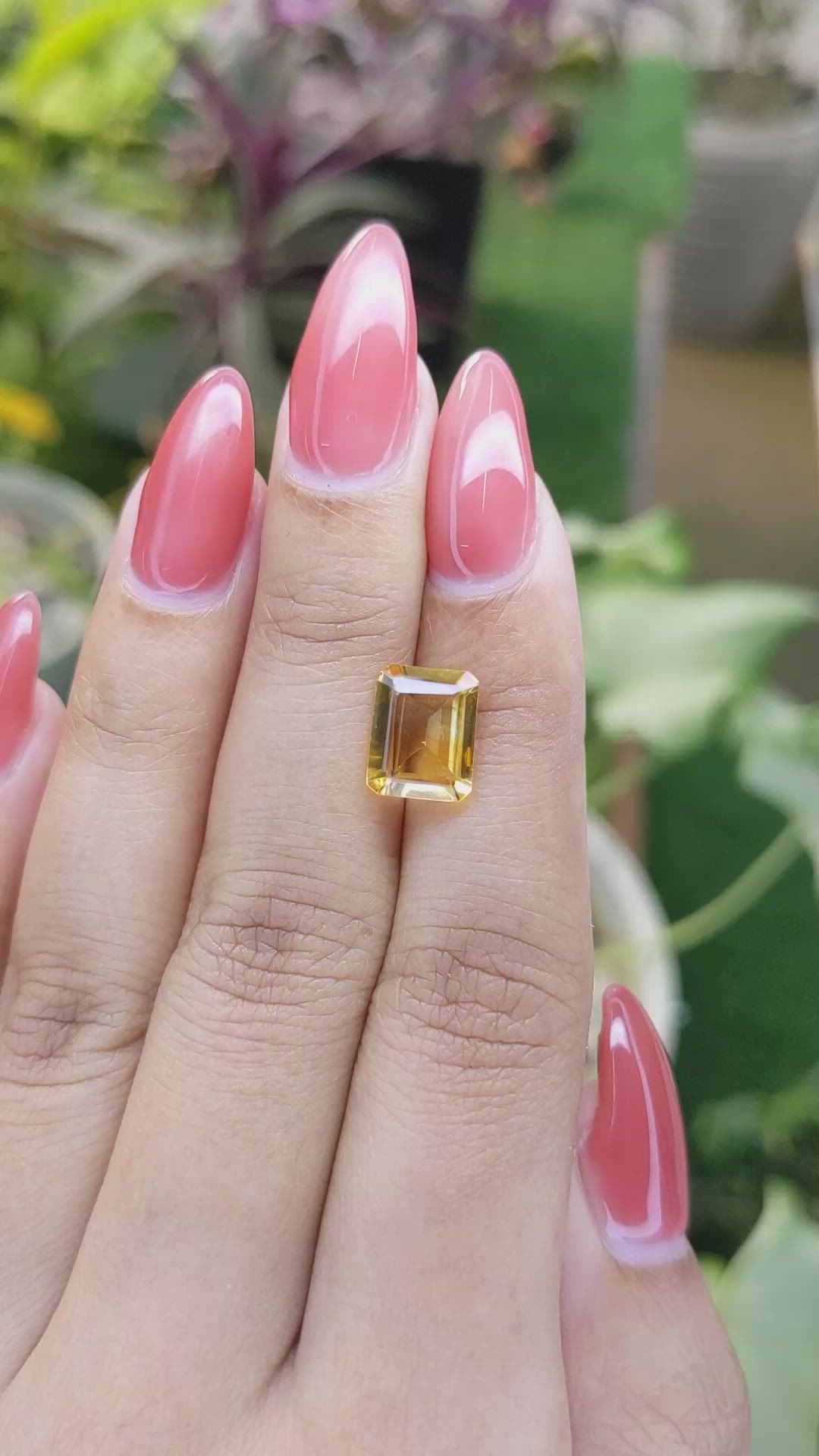 2.19 Ct. Citrine from Ceylon (Sri Lanka) Size Video