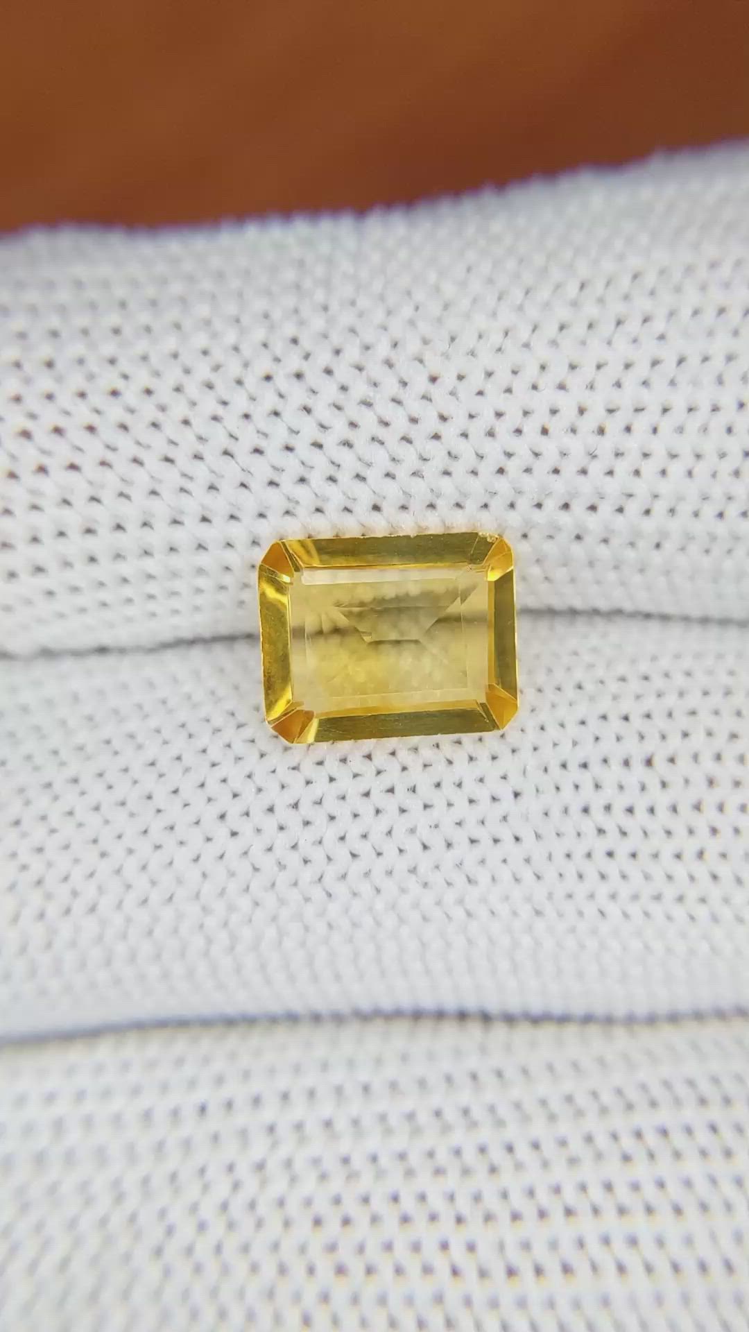 2.19 Ct. Citrine from Ceylon (Sri Lanka) Size Video