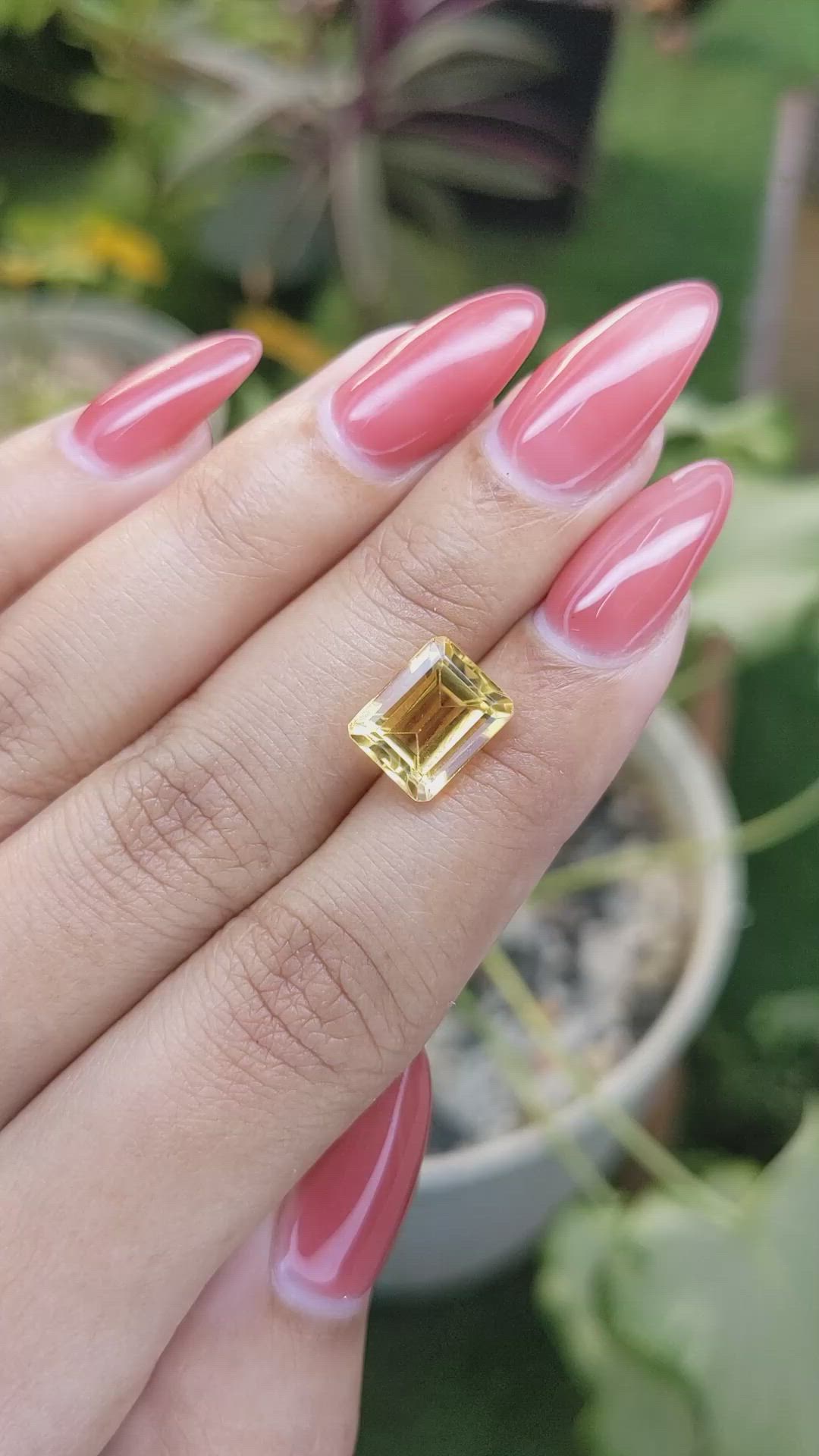 3.76 Ct. Citrine from Brazil Size Video
