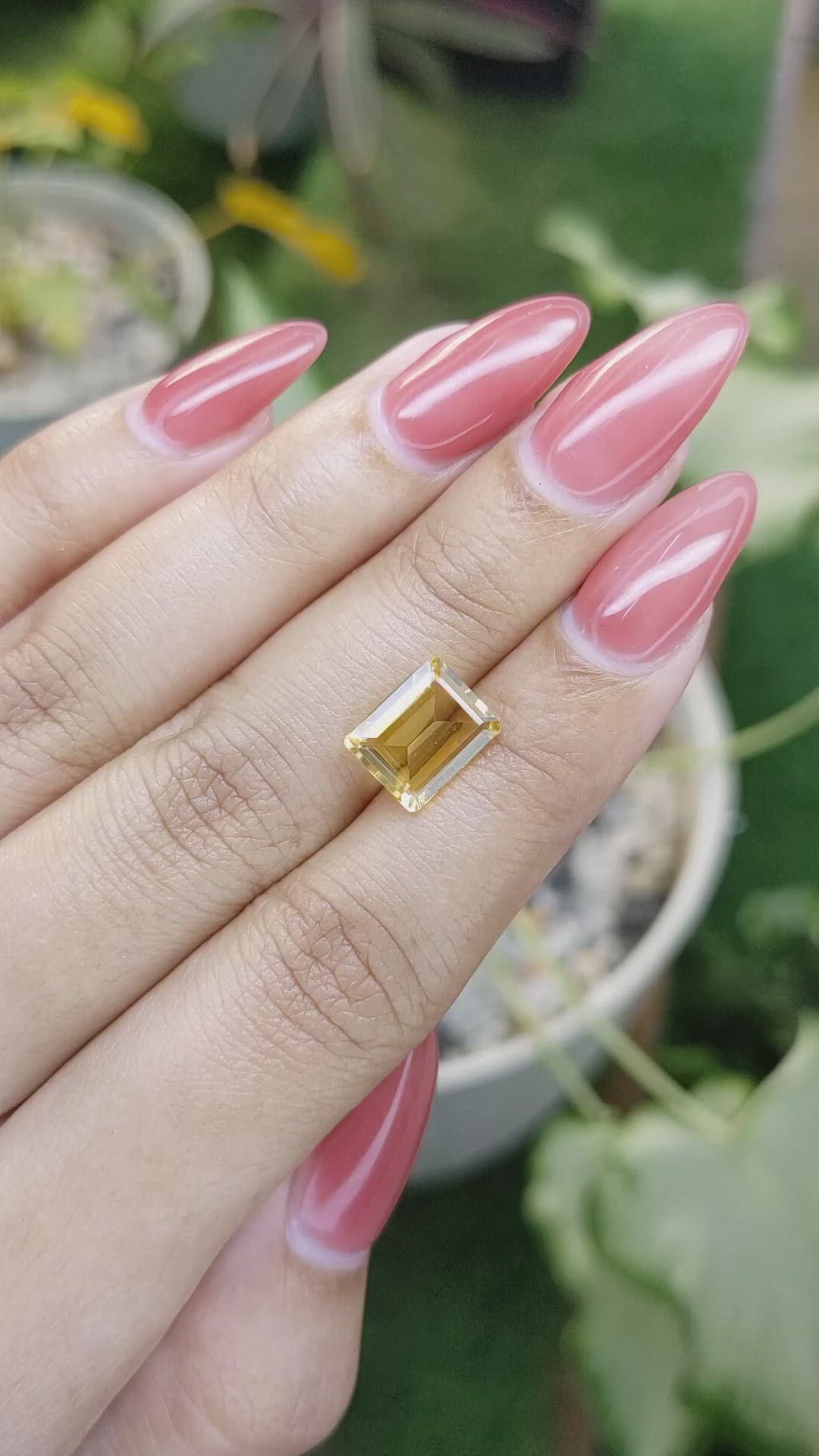 2.54 Ct. Citrine from Brazil Size Video