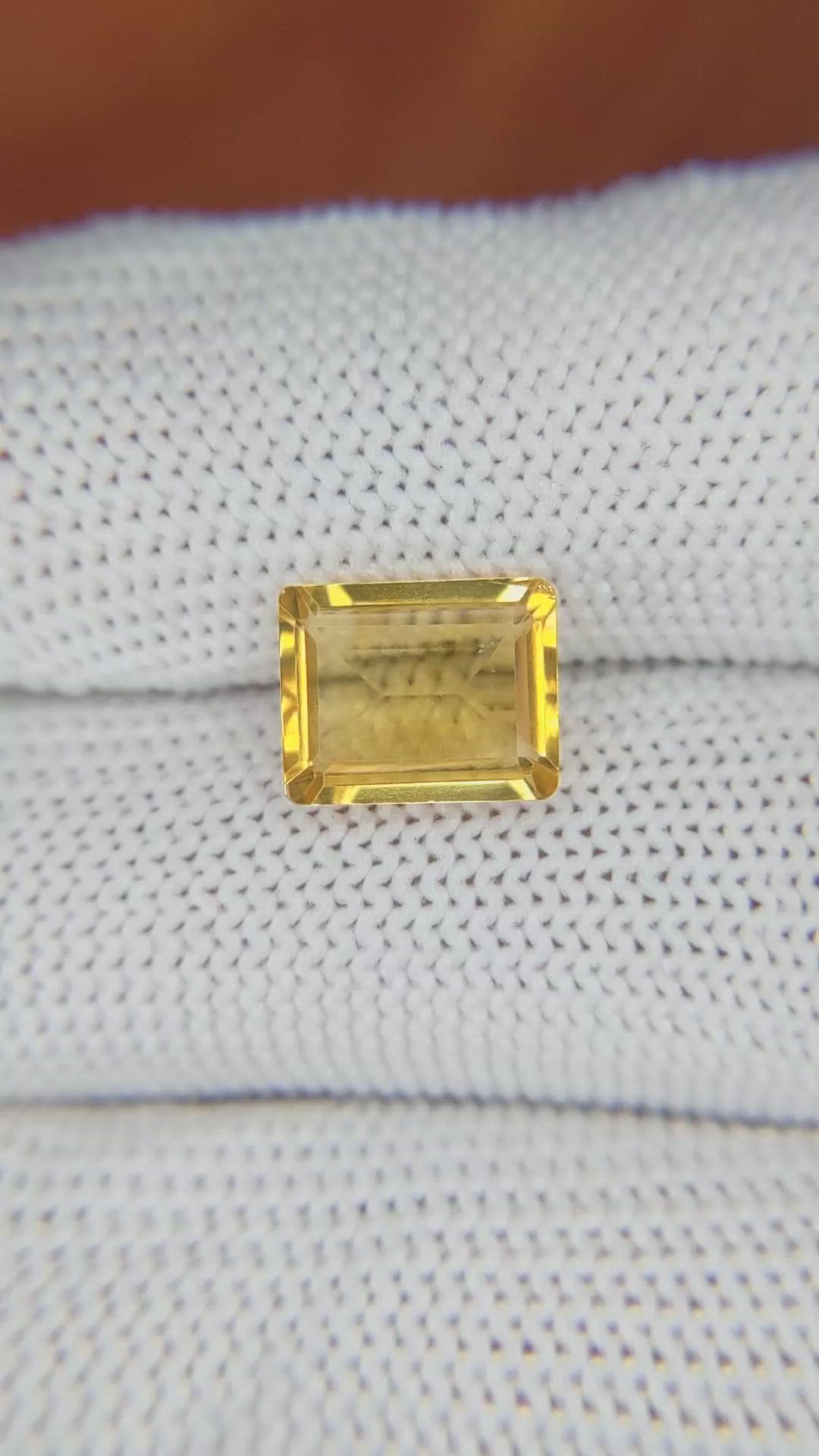 2.54 Ct. Citrine from Brazil Size Video